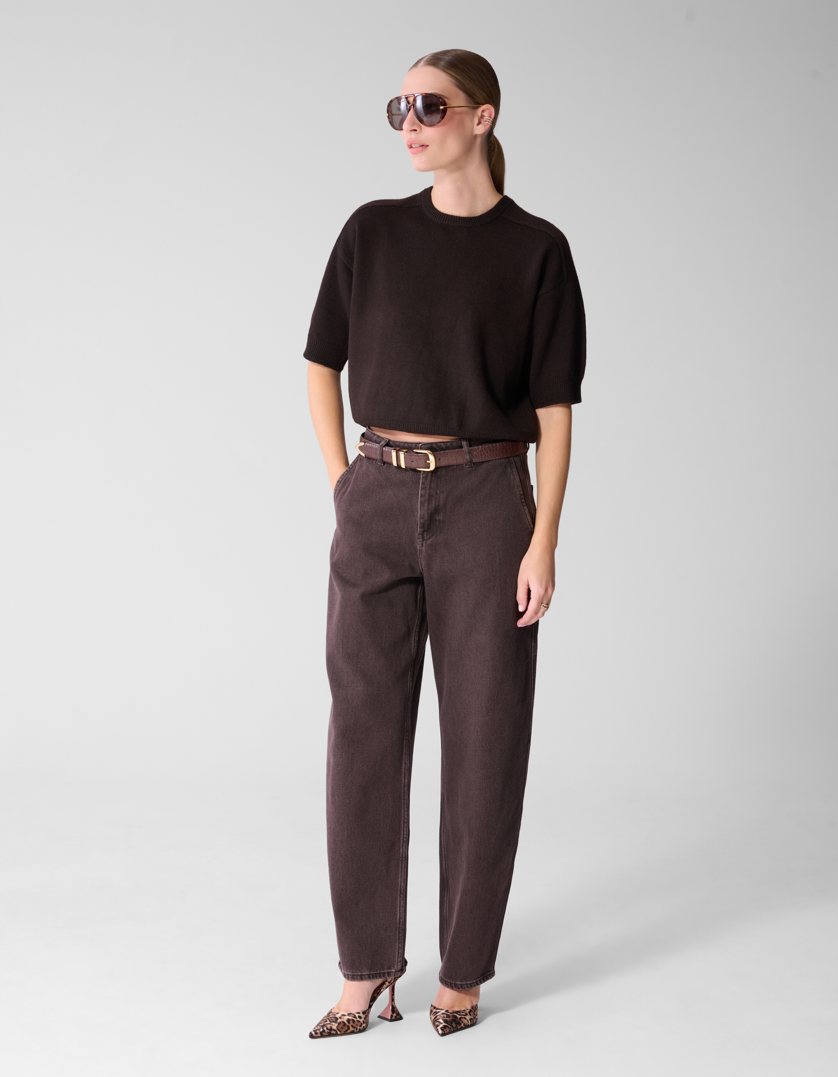 Barrel Fit Jeans Donkerbruin By Mieke SHOEBY WOMEN