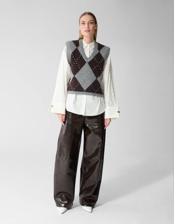 Relaxed Ruiten Spencer Grijs/Bruin SHOEBY WOMEN