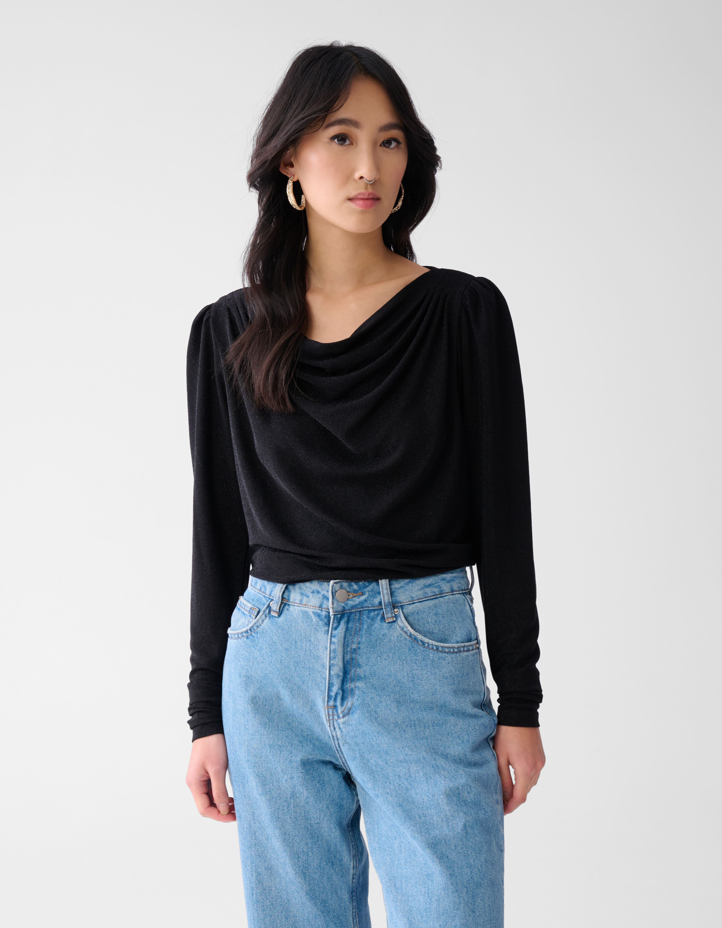 Glitter Waterval Top Zwart SHOEBY WOMEN