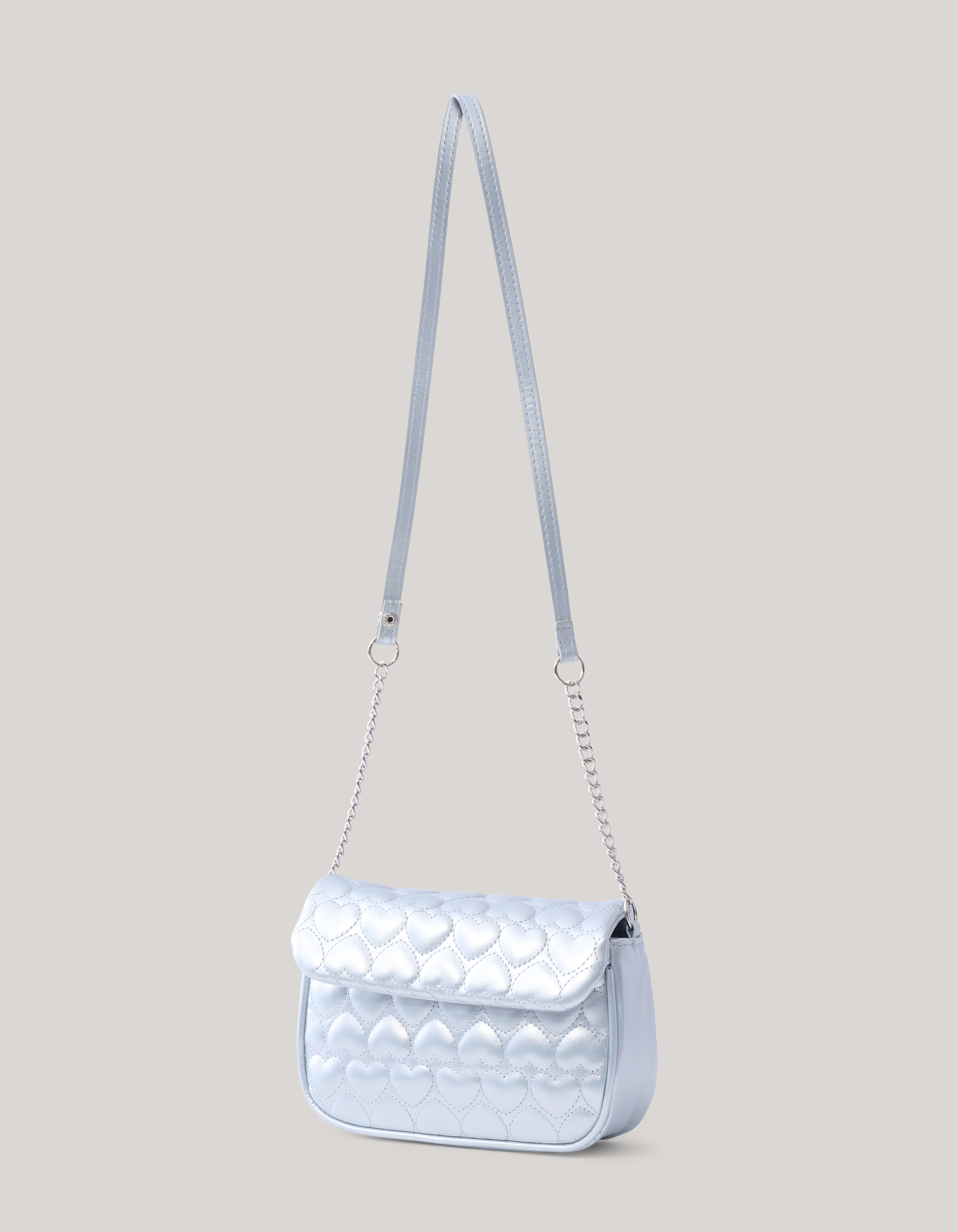 Quilted Heart Tas Zilver SHOEBY GIRLS