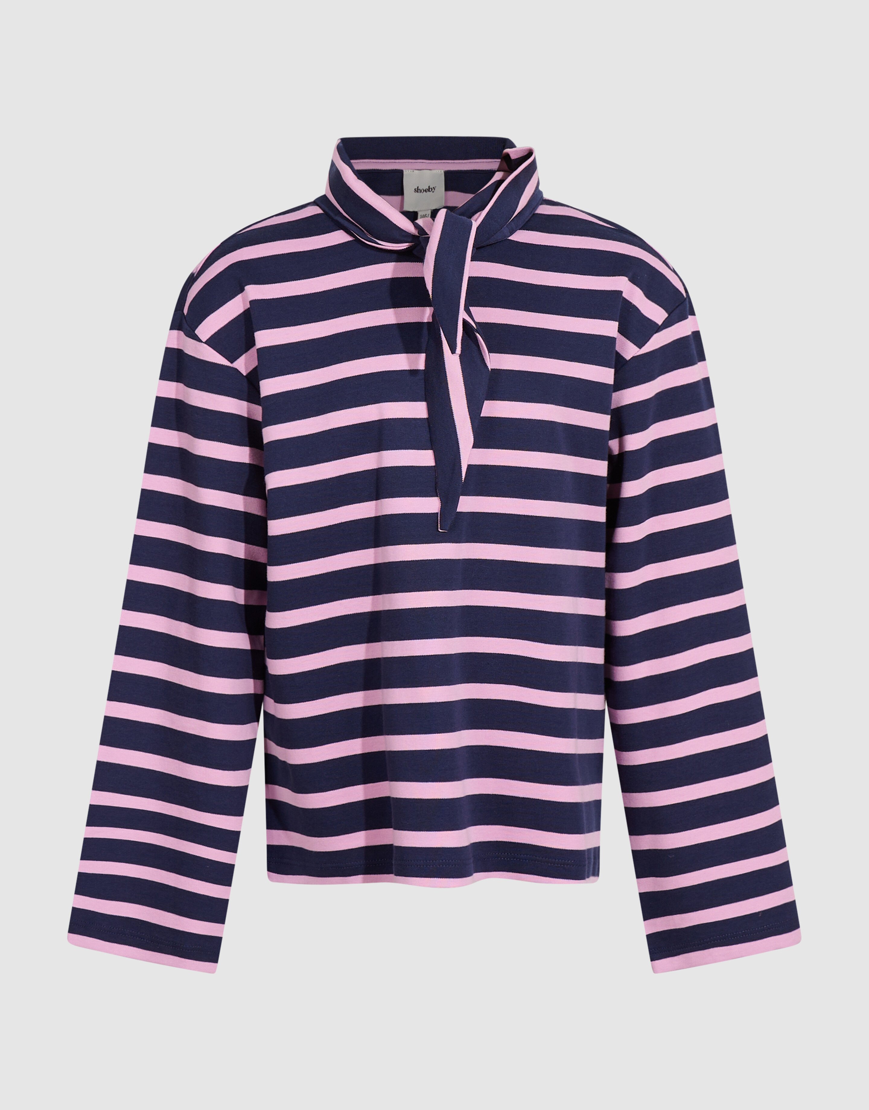 Sjaal Gestreepte Longsleeve Donkerblauw SHOEBY GIRLS
