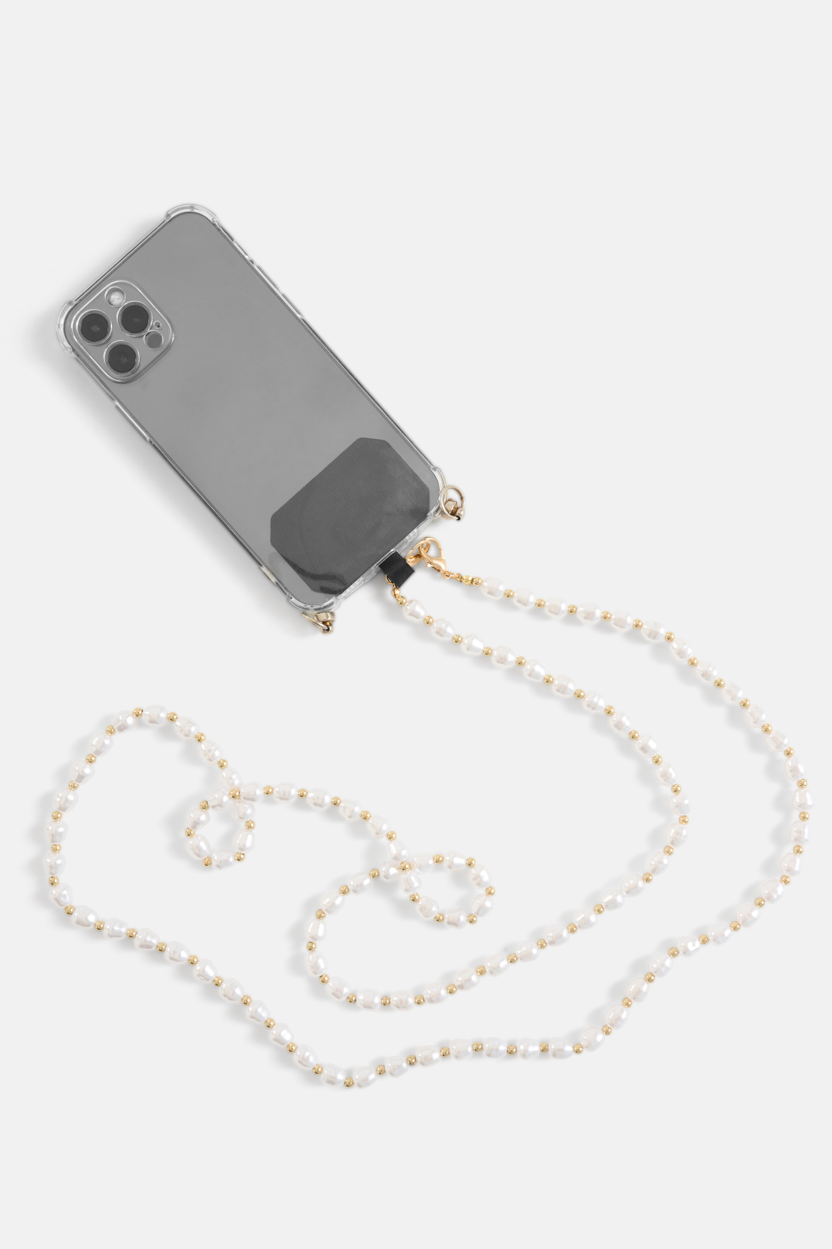 Lange Parel Telefoonkoord Gebroken Wit SHOEBY ACCESSOIRES