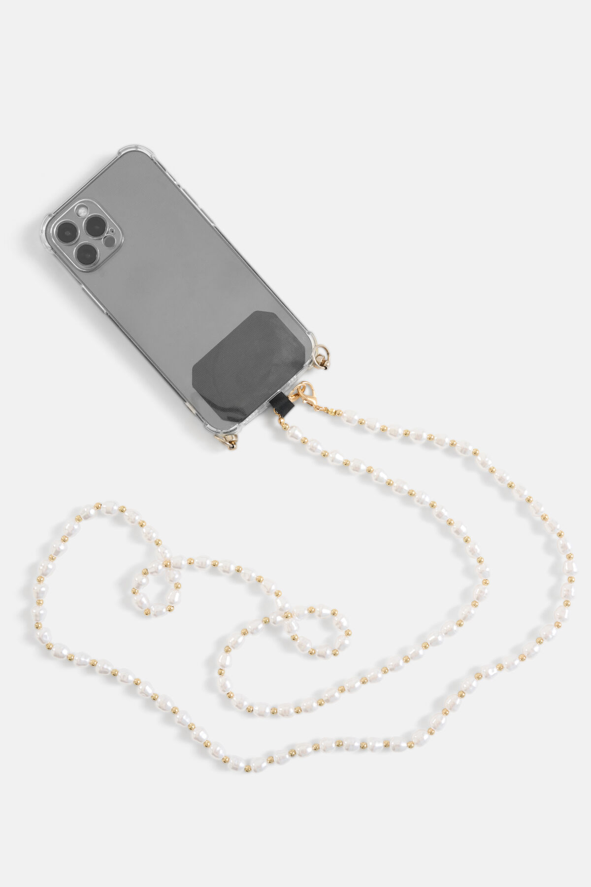 Lange Parel Telefoonkoord Gebroken Wit SHOEBY ACCESSOIRES
