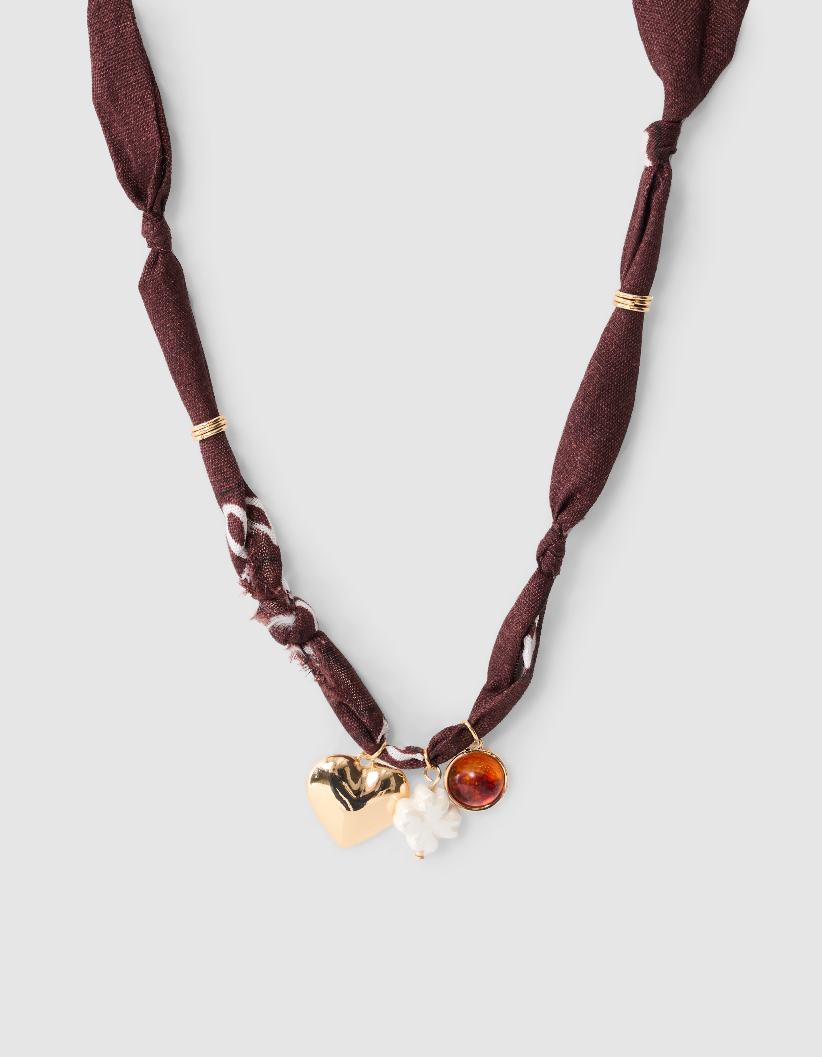 Bandana Charm Ketting Bruin SHOEBY ACCESSOIRES