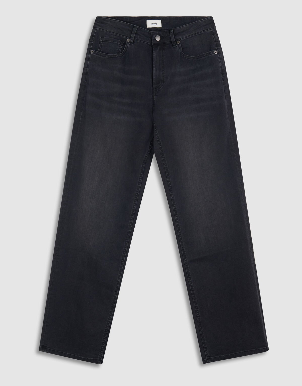 Straight Fit Jeans Extra Lang Donkergrijs SHOEBY WOMEN
