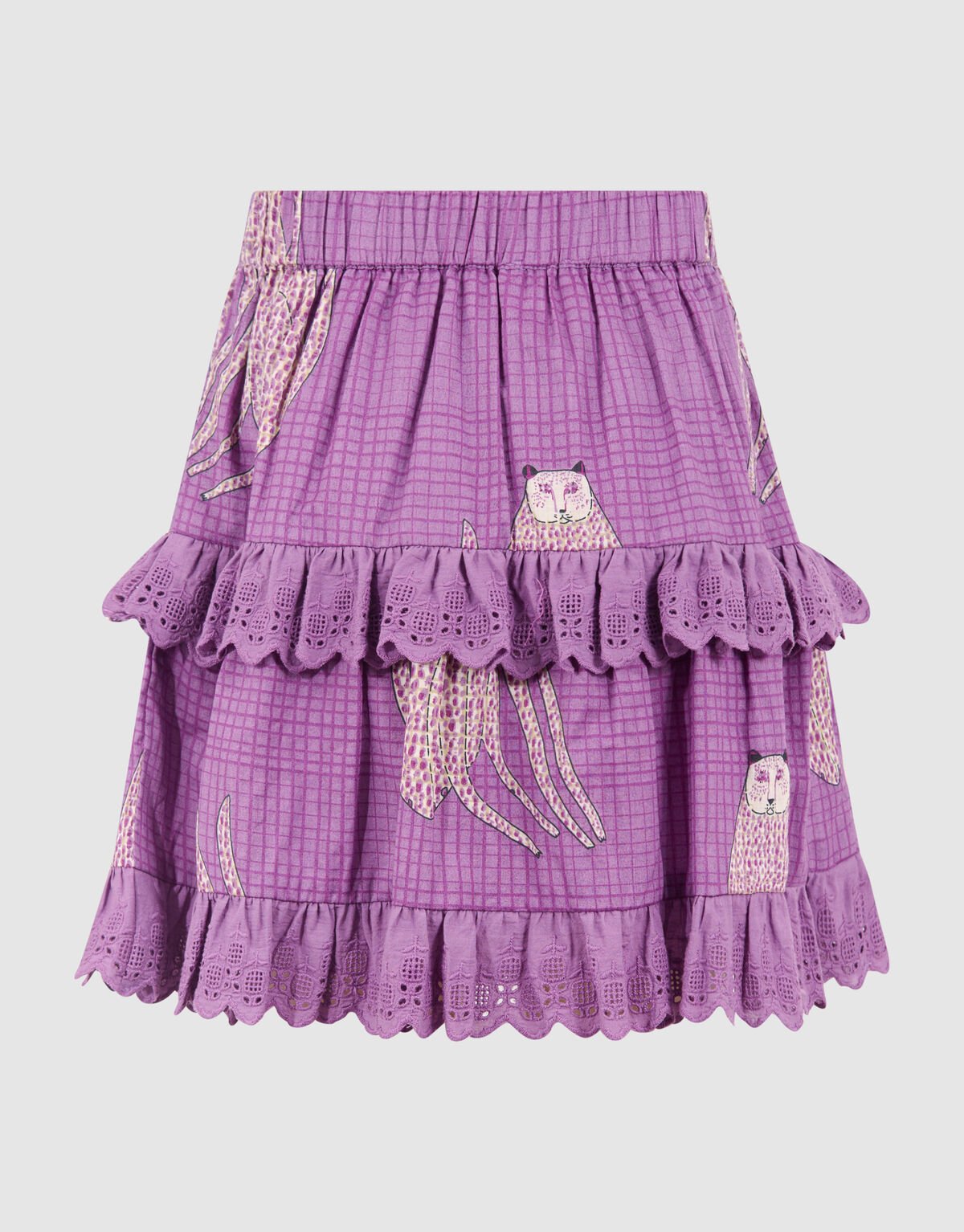 Tiger Ruffle Rok Paars SHOEBY GIRLS