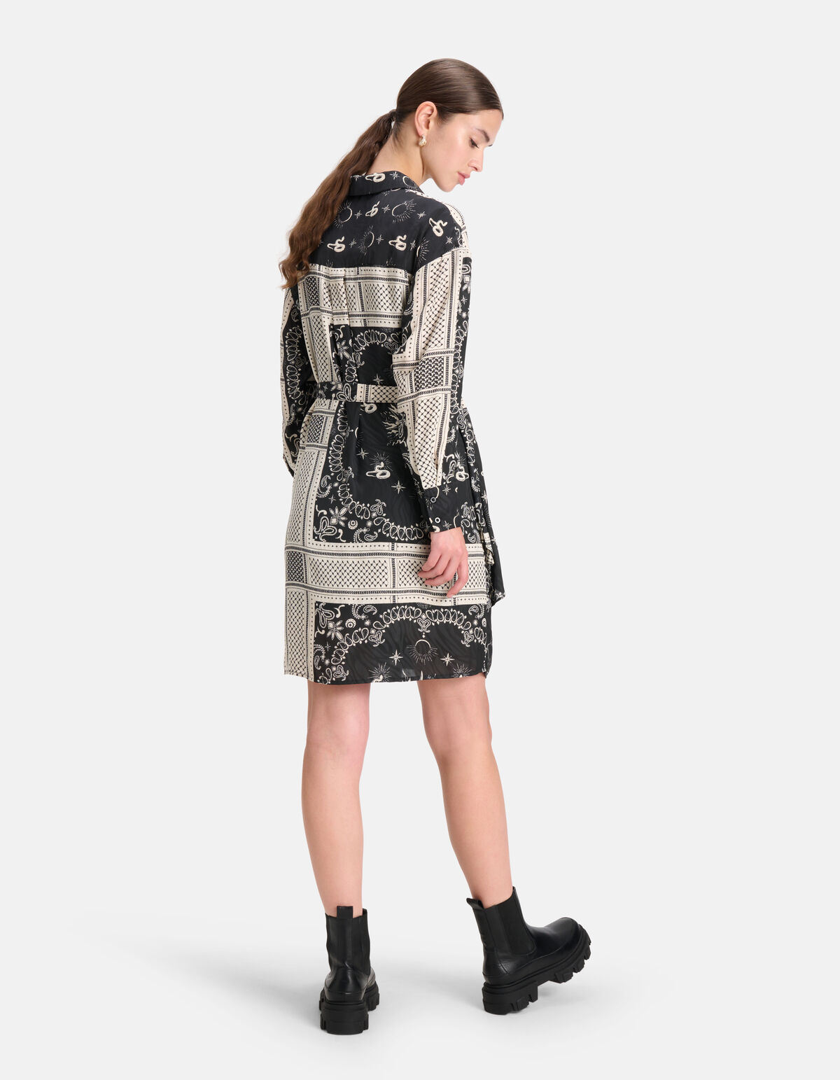 Print Jurk Zwart/Wit SHOEBY WOMEN