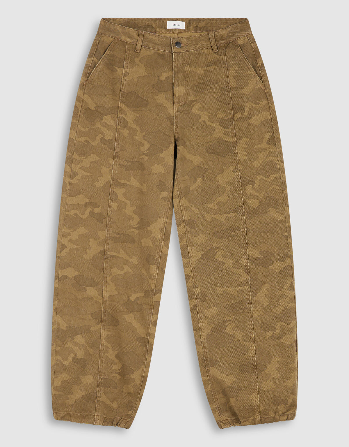 Camo Baggy Fit Jeans Bruin SHOEBY WOMEN