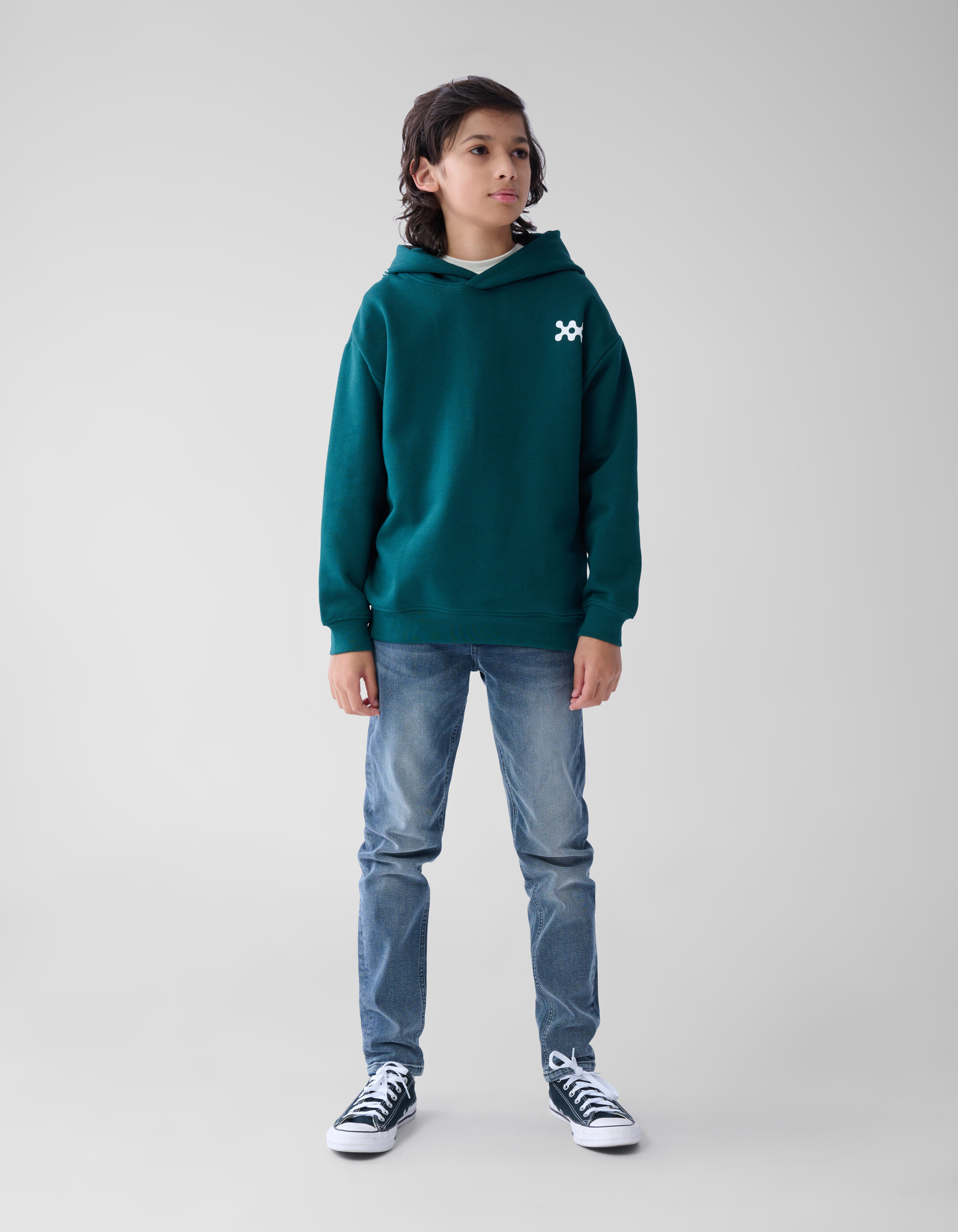 Basis Artwork Hoodie Donkergroen SHOEBY BOYS