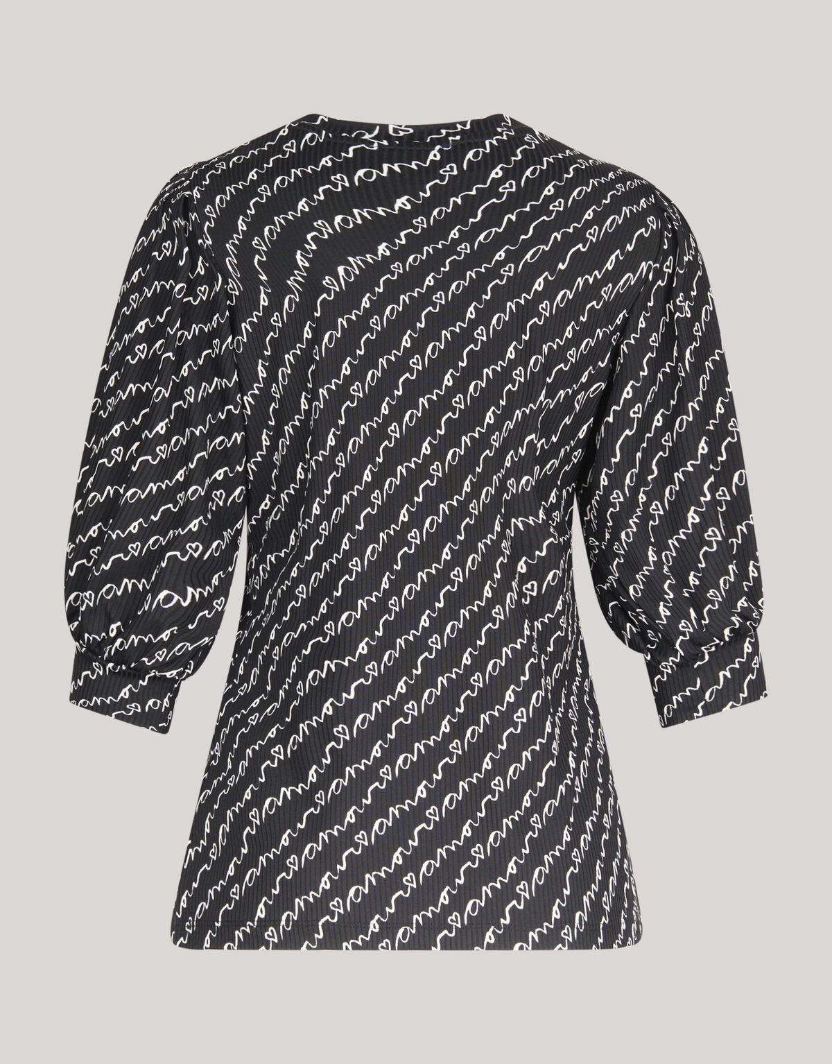 Rib Jersey Top Zwart SHOEBY WOMEN