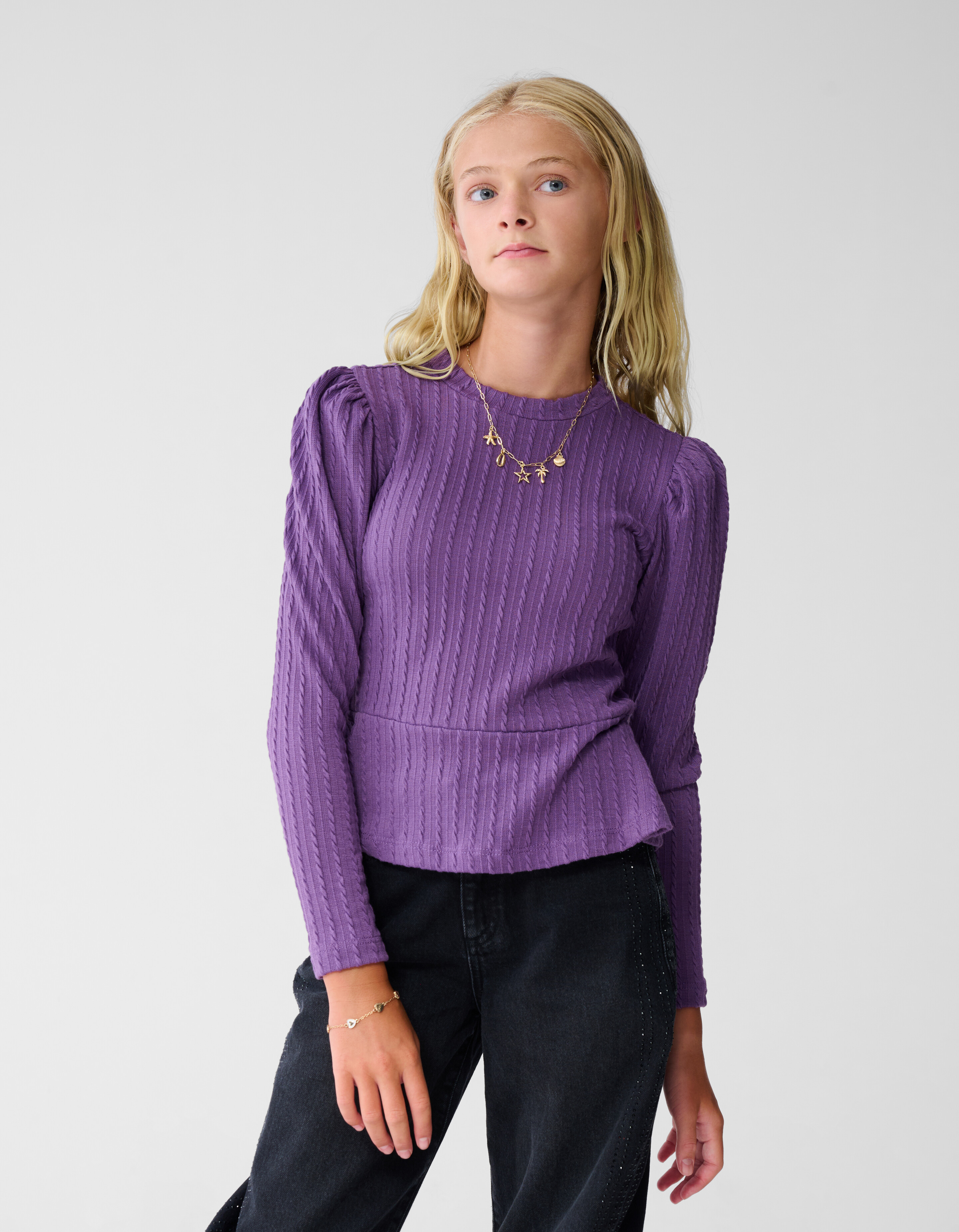 Peplum Top Paars SHOEBY GIRLS