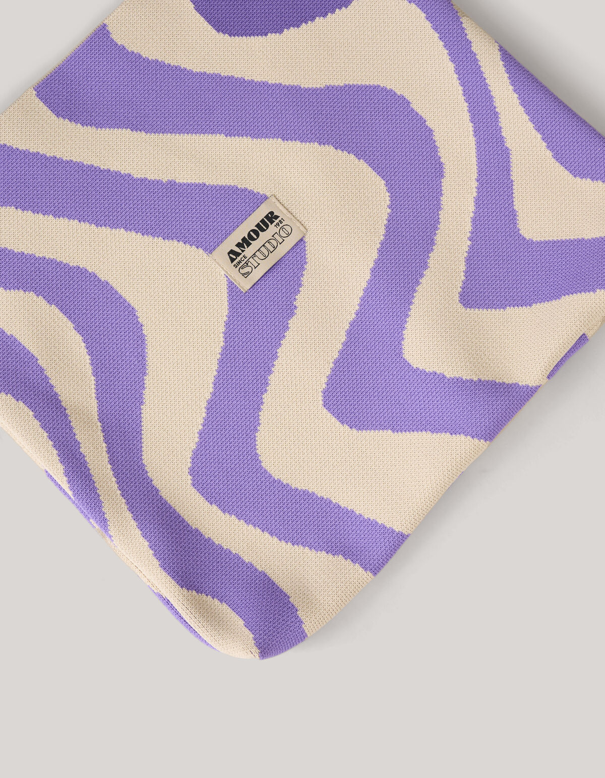 Knitted Tas Paars/Wit SHOEBY ACCESSOIRES