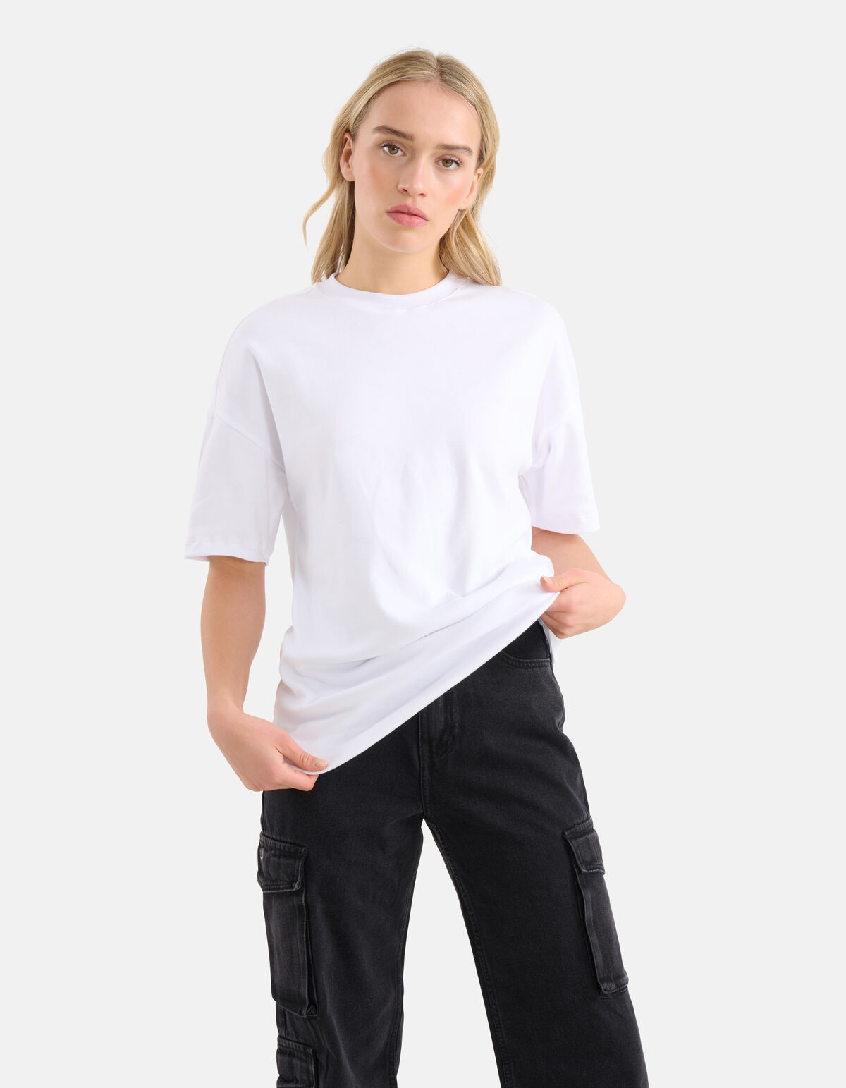 Oversized Basis T-shirt Wit SHOEBY WOMEN
