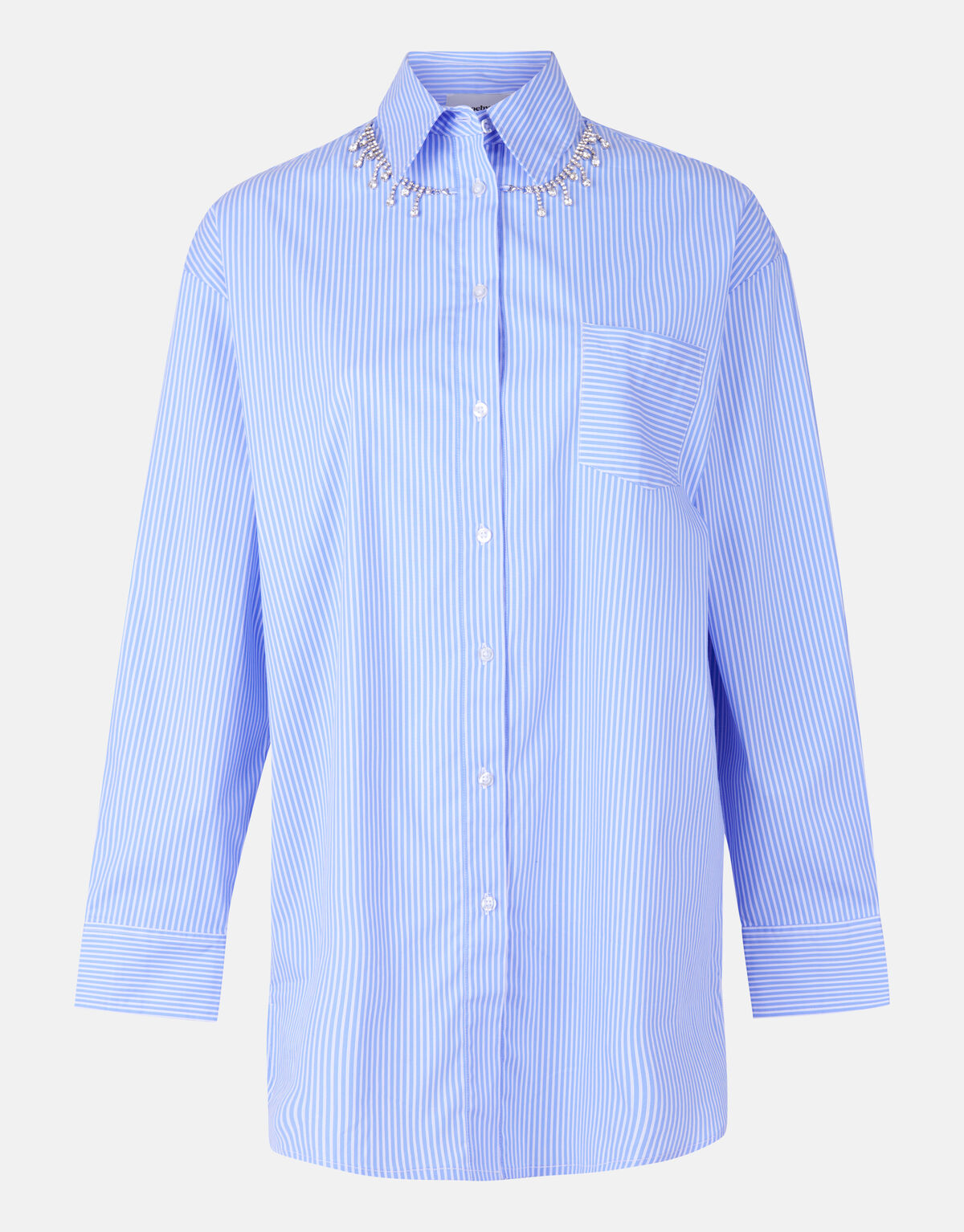 Pinstripe Strass Blouse Blauw SHOEBY WOMEN
