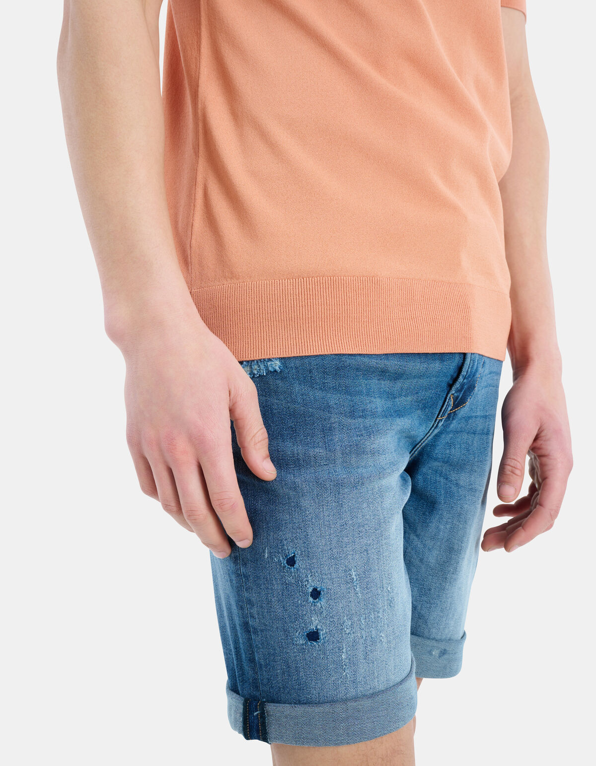 Zipper Knit Polo Shirt REFILL