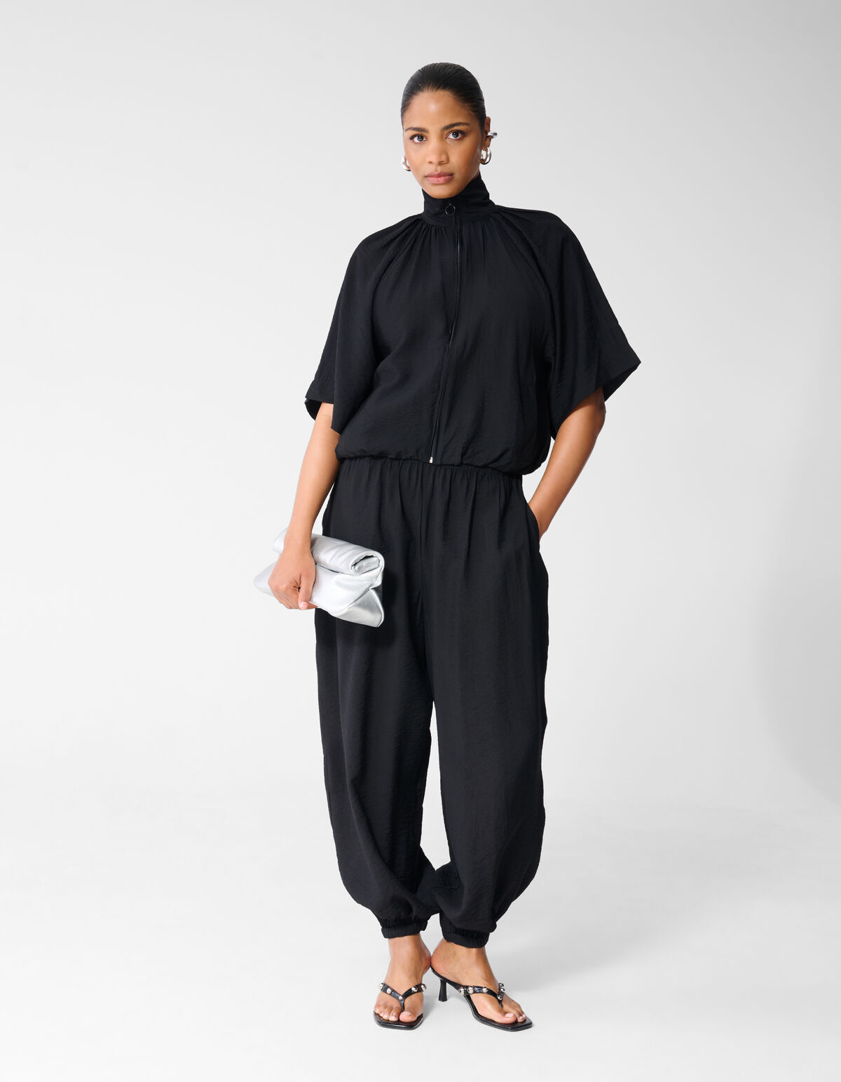 Sporty Tracksuit Blouse Zwart SHOEBY WOMEN