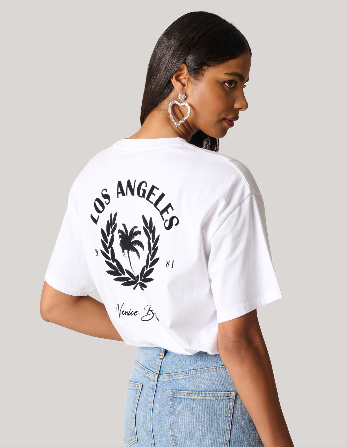 Velvet Artwork T-Shirt Wit SHOEBY WOMEN