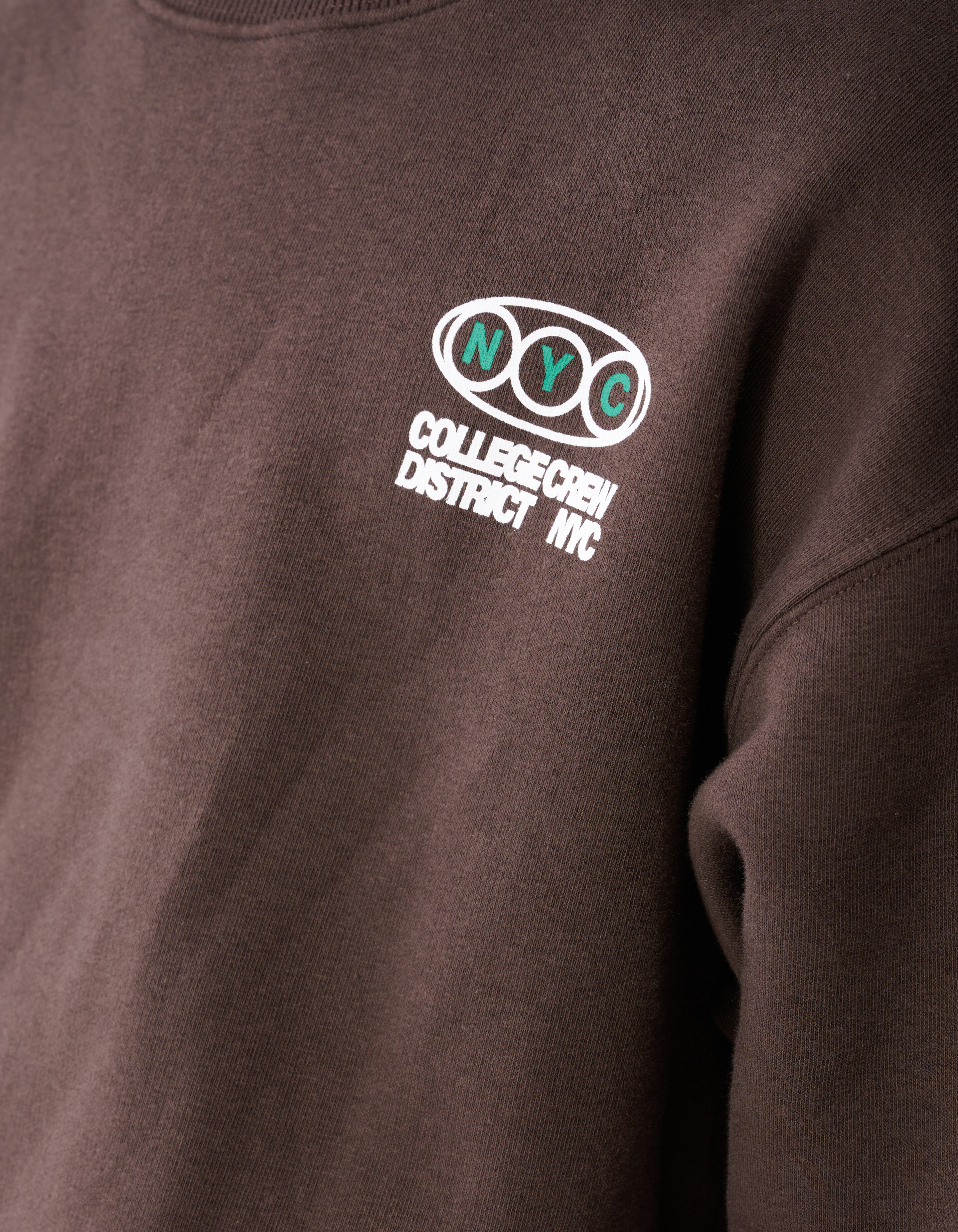 Oversized College Artwork Sweater Donkerbruin SHOEBY BOYS