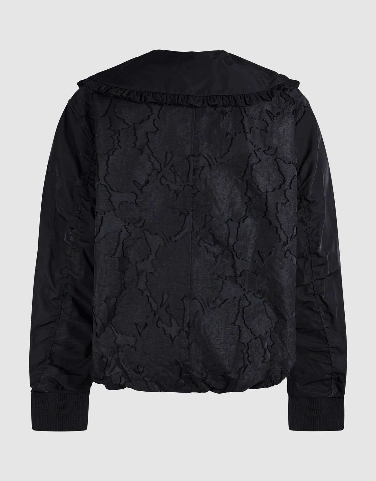Oversized Big Collar Bomber Zwart SHOEBY WOMEN