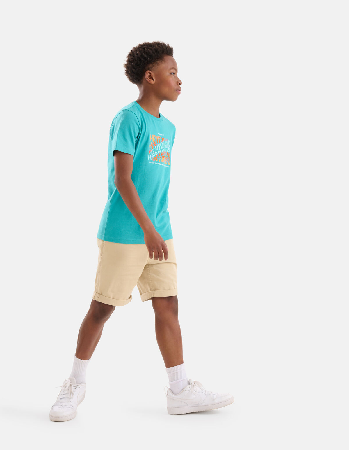 Embroidery T-shirt Blauw SHOEBY BOYS