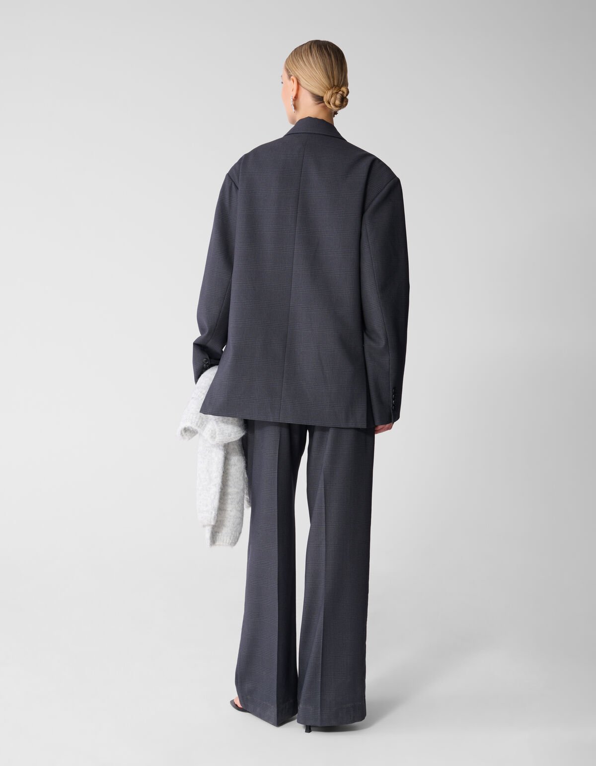 Oversized Ruiten Blazer Donkergrijs SHOEBY WOMEN