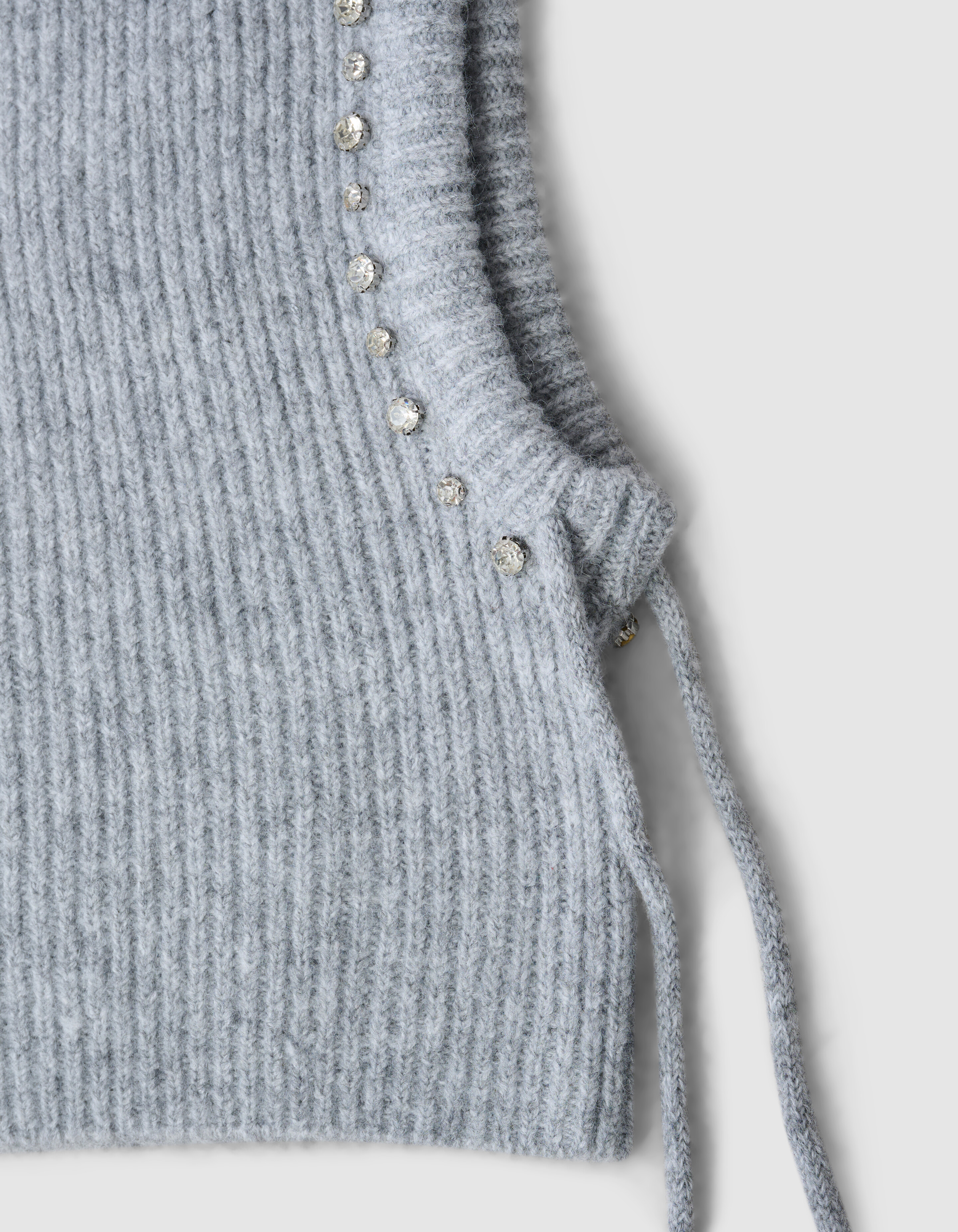 Strass Balaclava Muts Lichtgrijs SHOEBY ACCESSOIRES