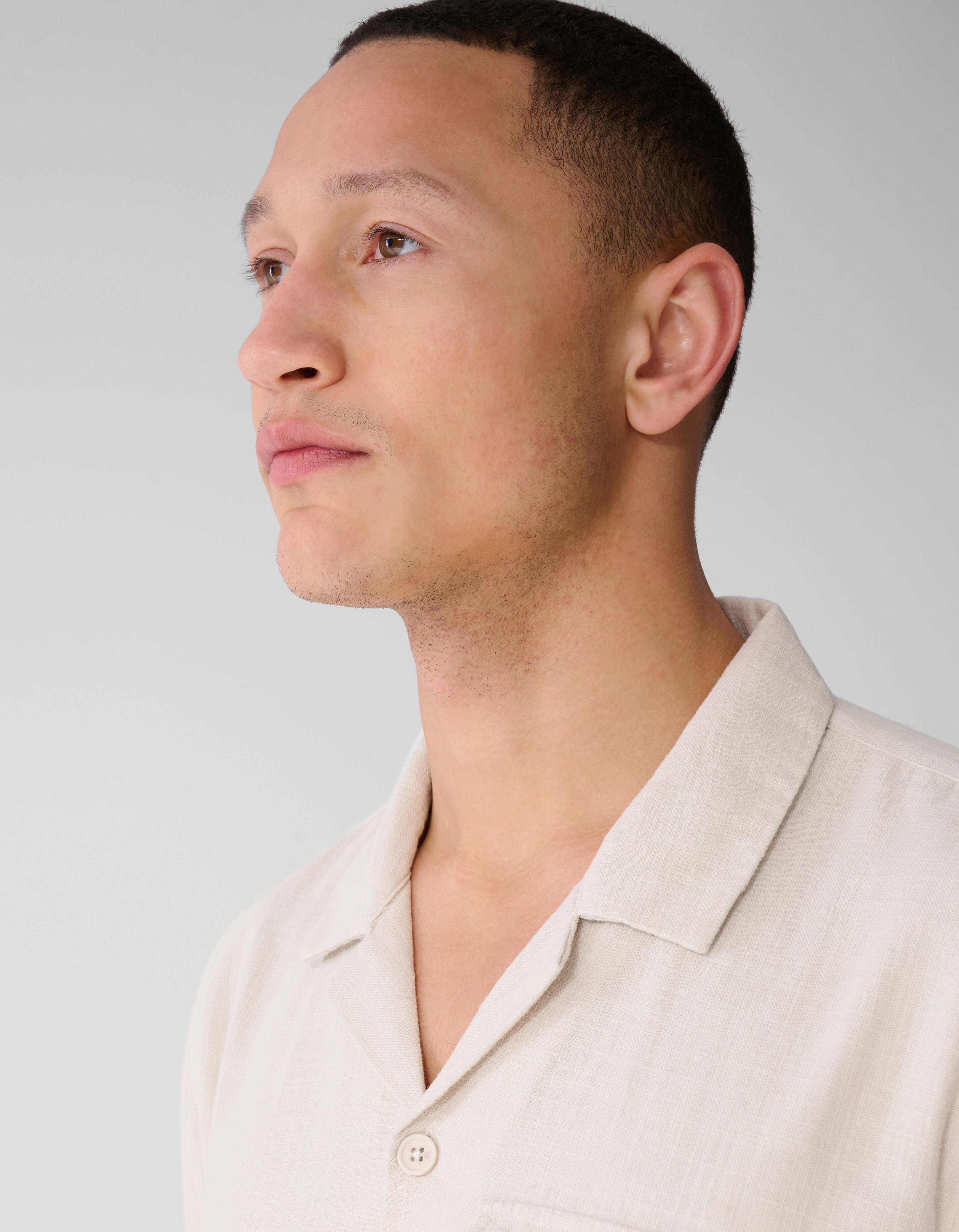 Structuur Overhemd Zand SHOEBY MEN