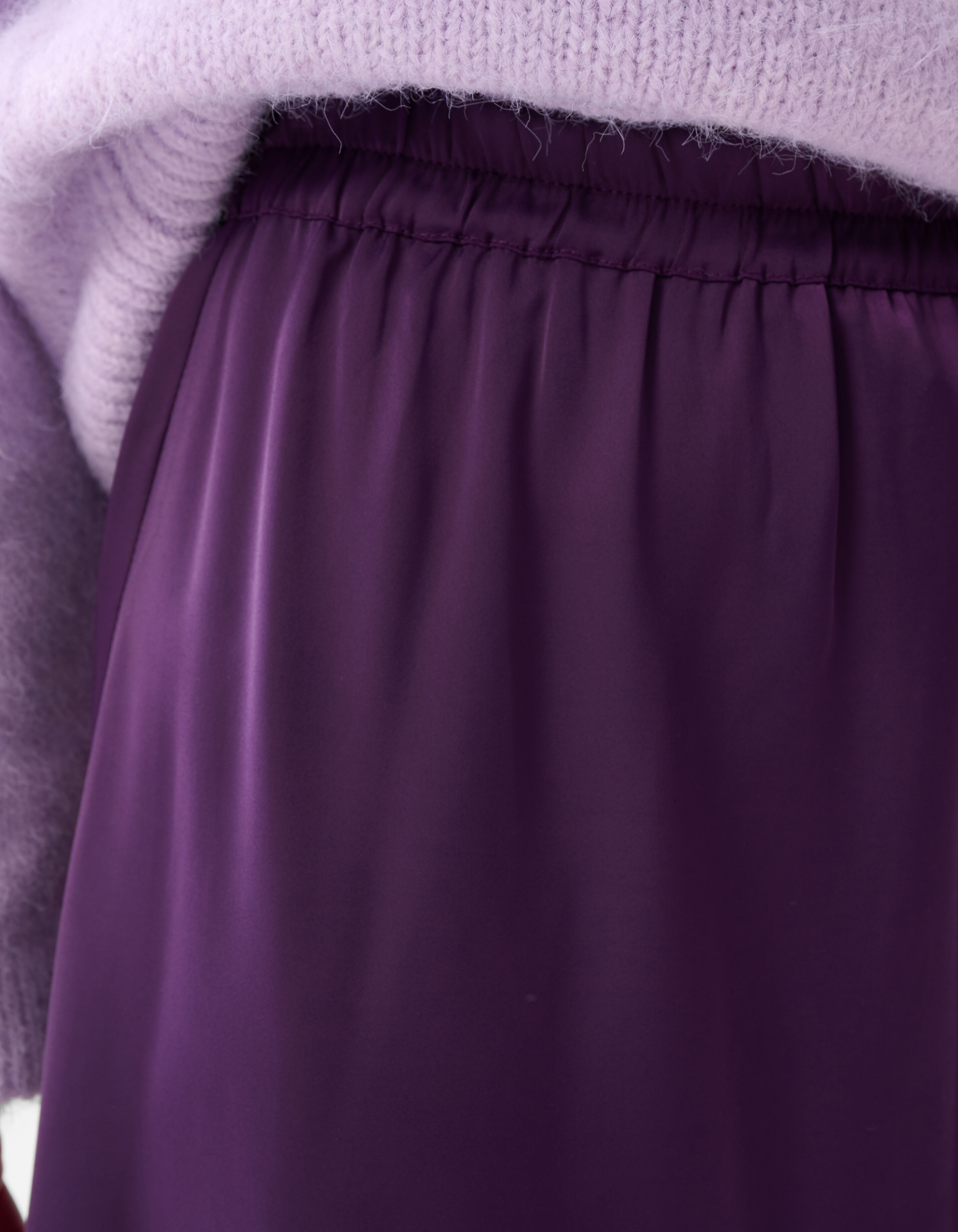 Satijnen Maxi Rok Donkerpaars SHOEBY WOMEN