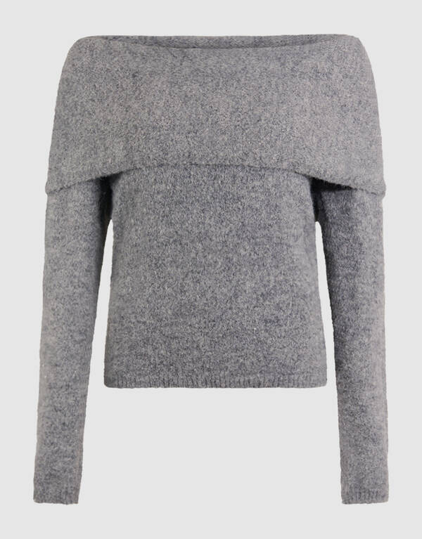 Off Shoulder Trui Grijs SHOEBY WOMEN