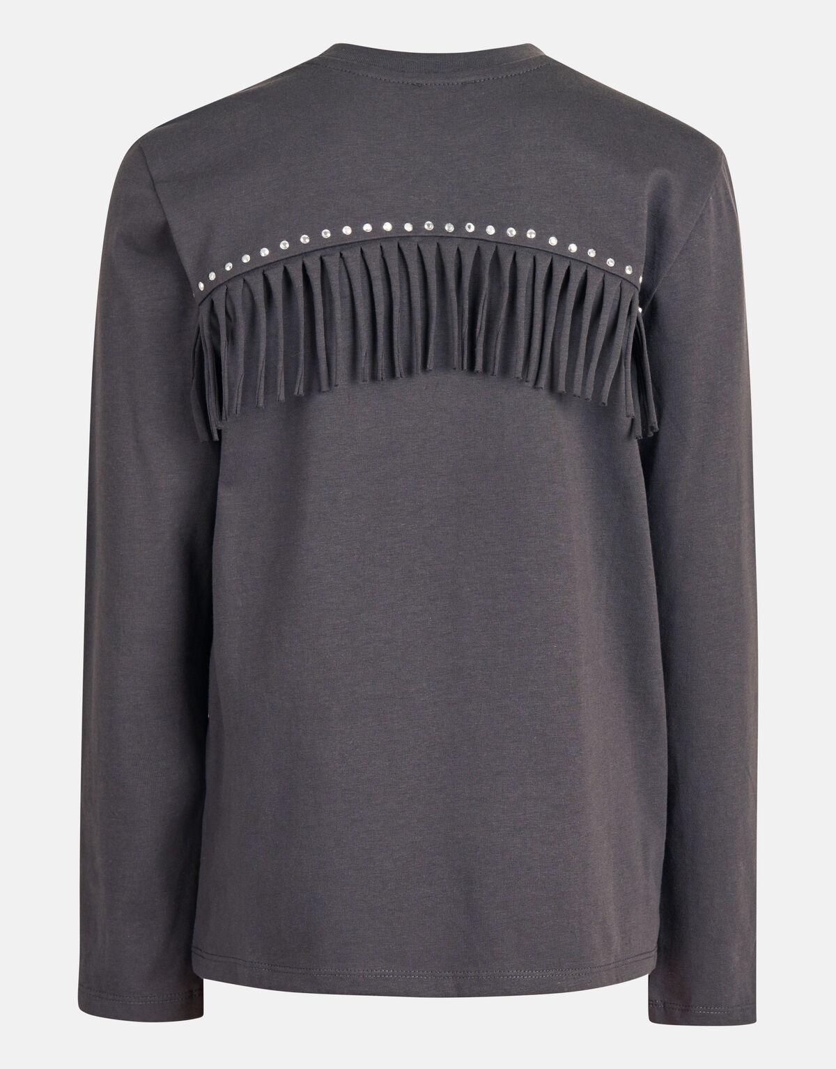 Fringe Longsleeve Donkergrijs SHOEBY GIRLS
