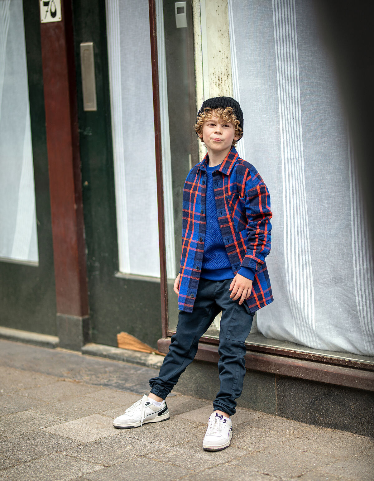 Ruiten Overshirt Blauw SHOEBY BOYS