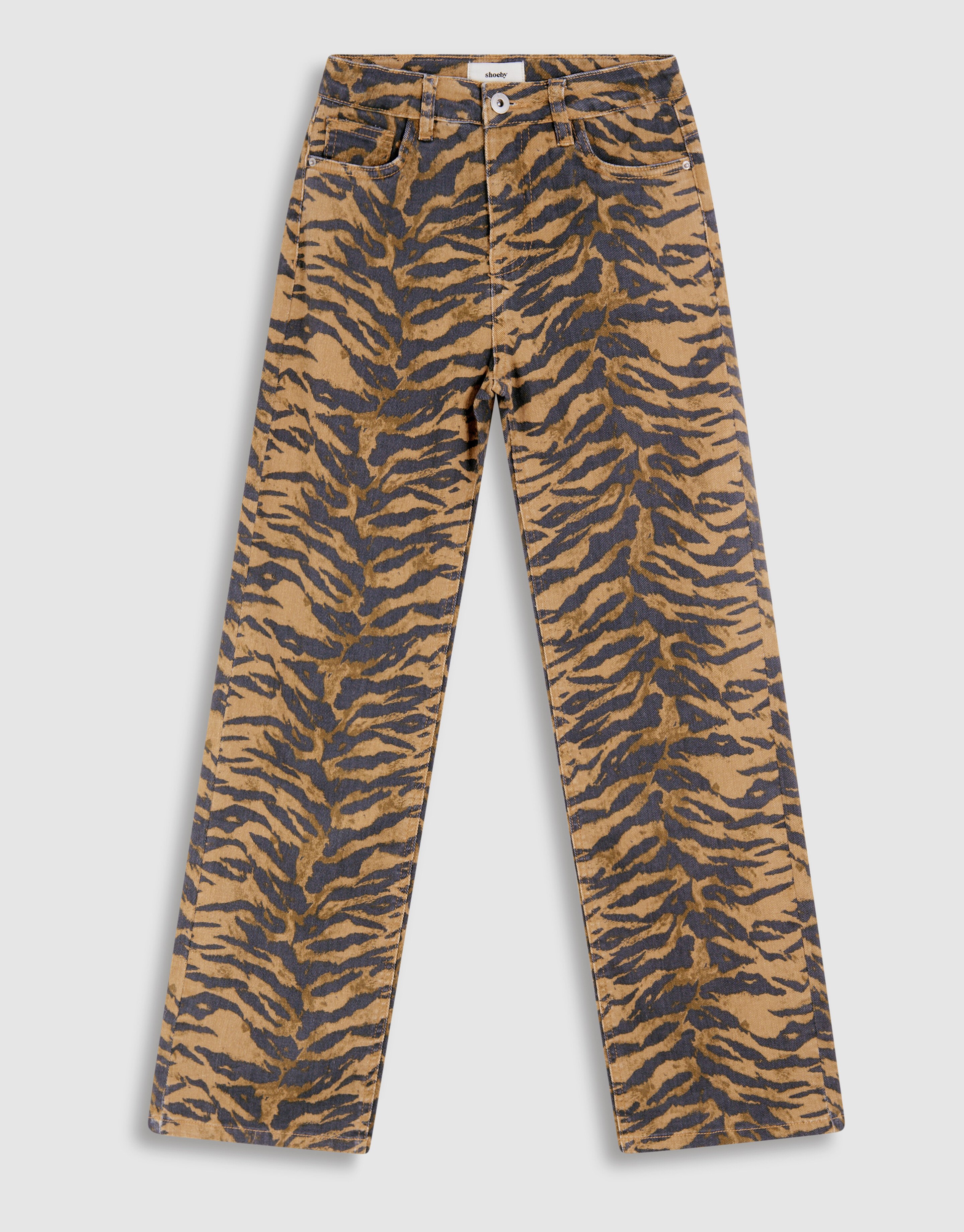 Tijger Wide Leg Jeans Bruin SHOEBY GIRLS