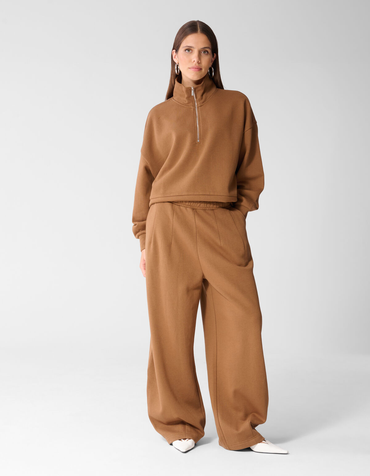 Oversized Zipper Sweater Bruin SHOEBY WOMEN