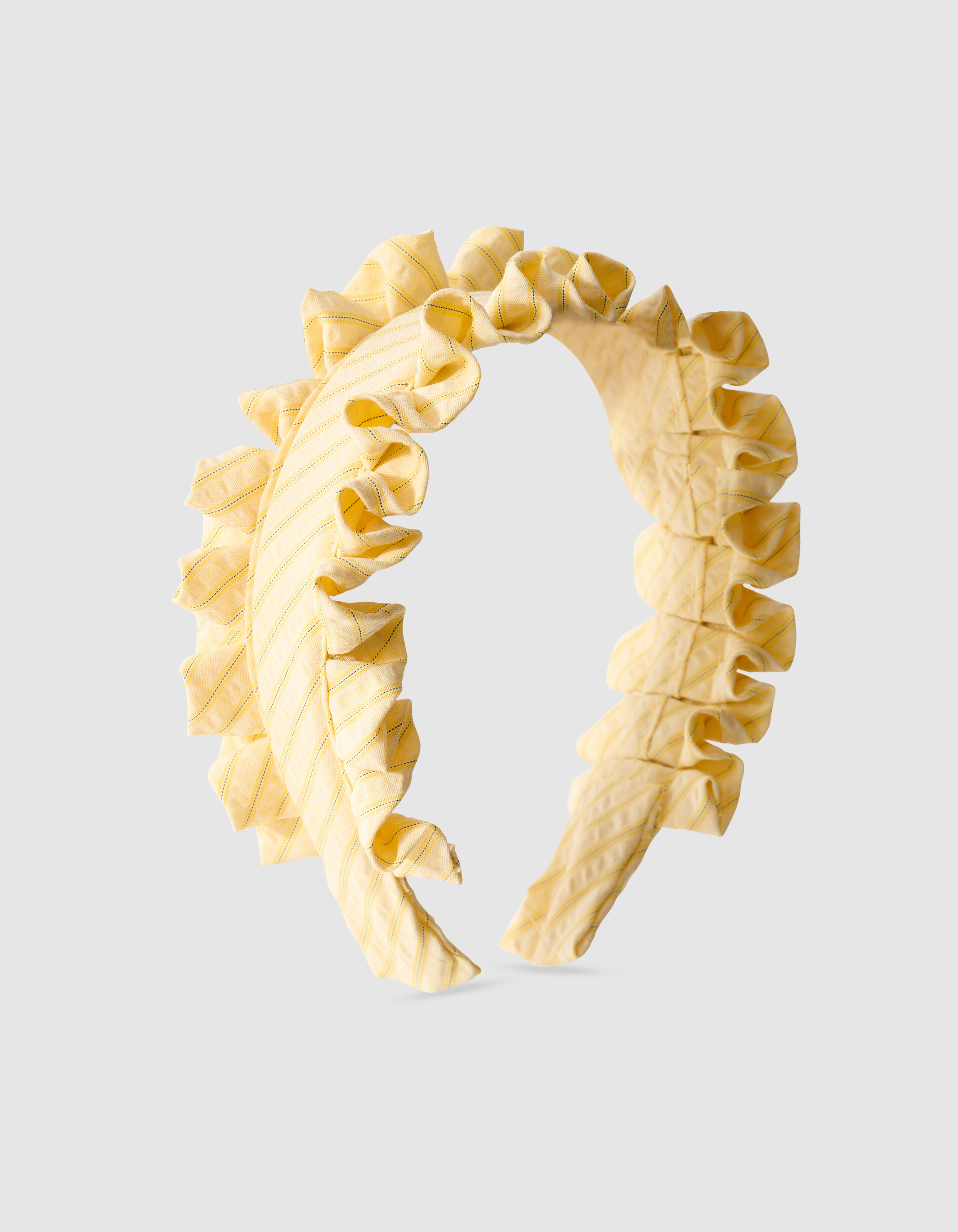 Ruffle Striped Haarband Geel SHOEBY ACCESSOIRES