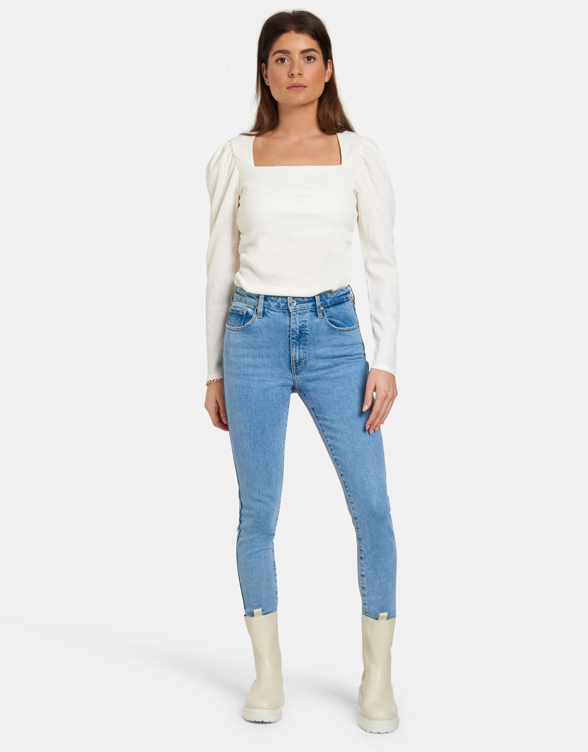 Crinkle Poff Top Eksept