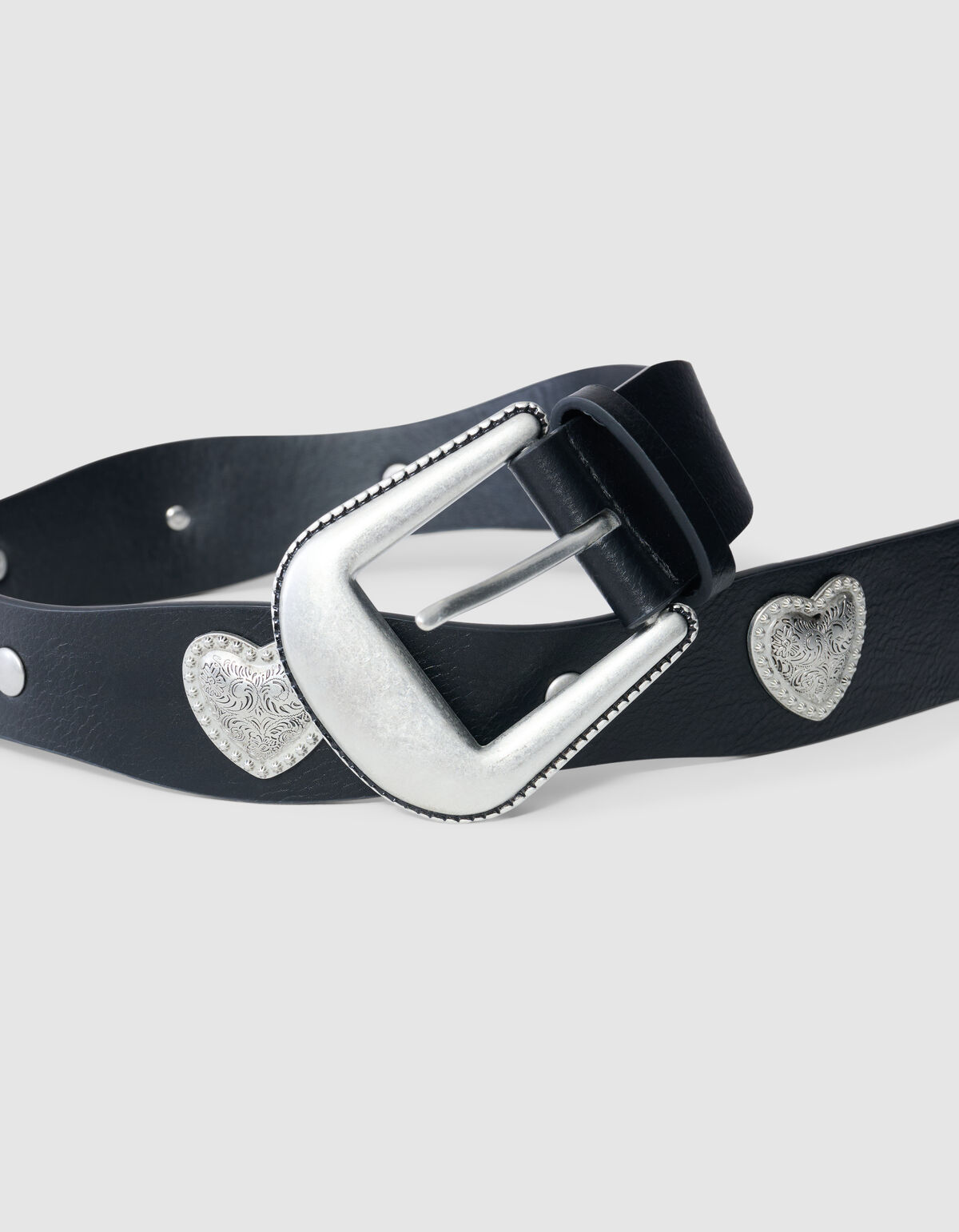 Big Heart Riem Zwart SHOEBY ACCESSOIRES