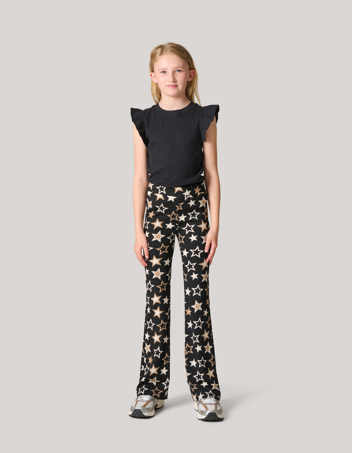 Printed Flared Legging Zwart SHOEBY GIRLS