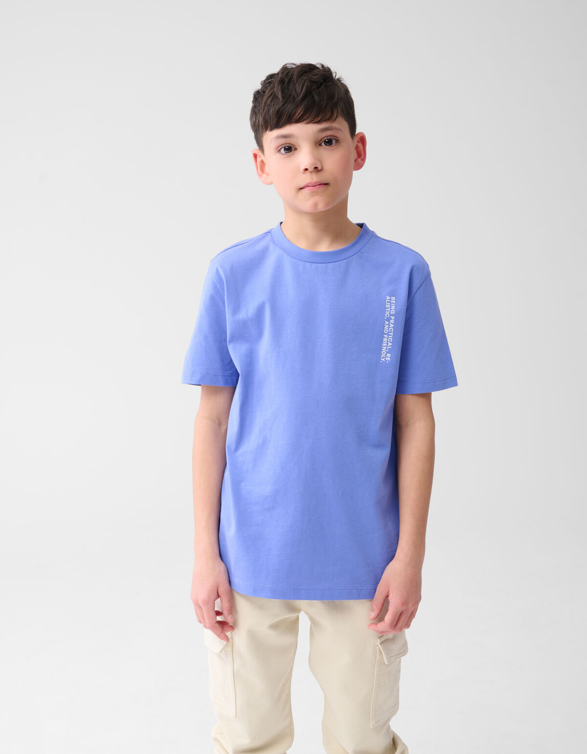 Tekst T-shirt Blauw SHOEBY BOYS