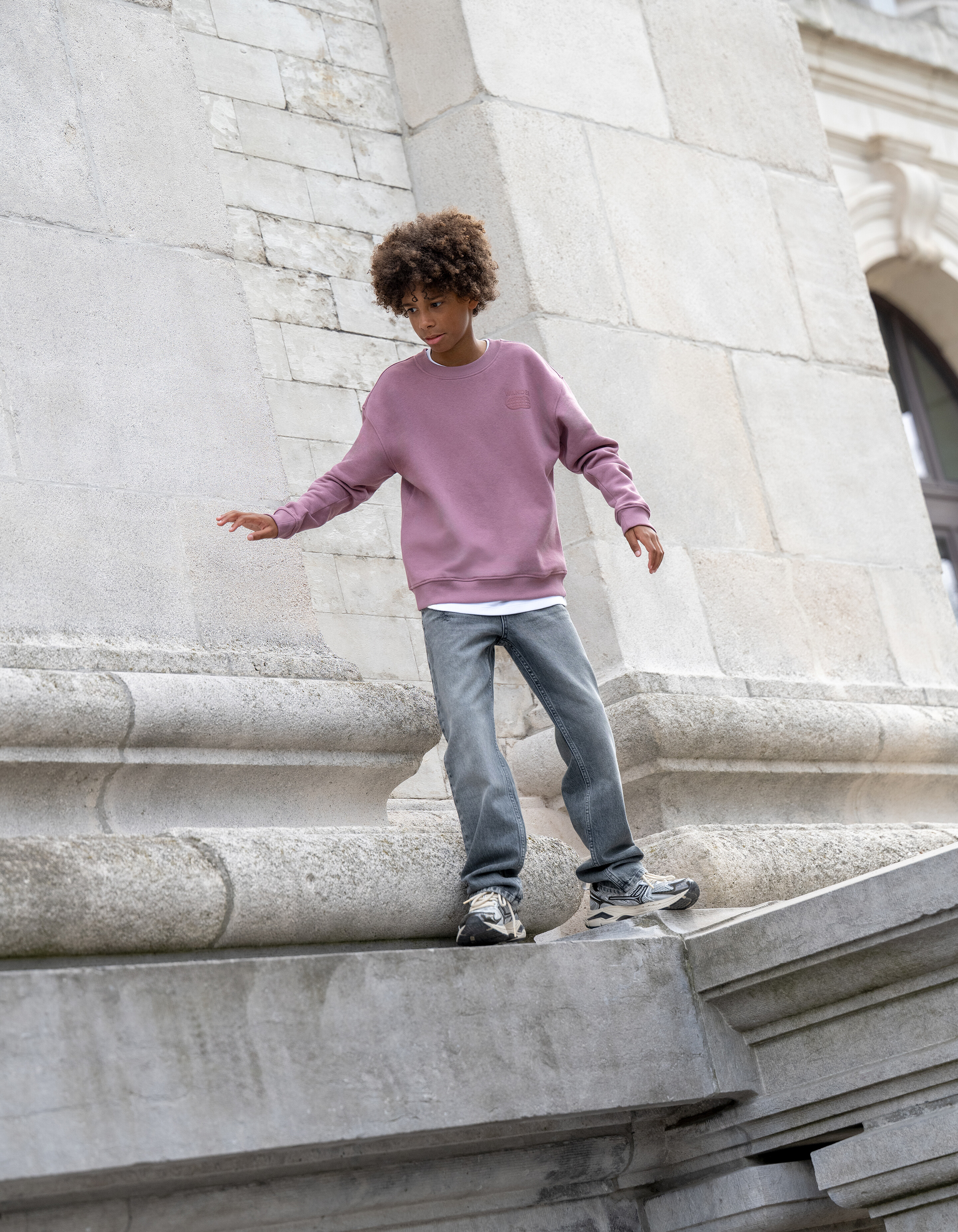 Straight Fit Jeans Grijs SHOEBY BOYS