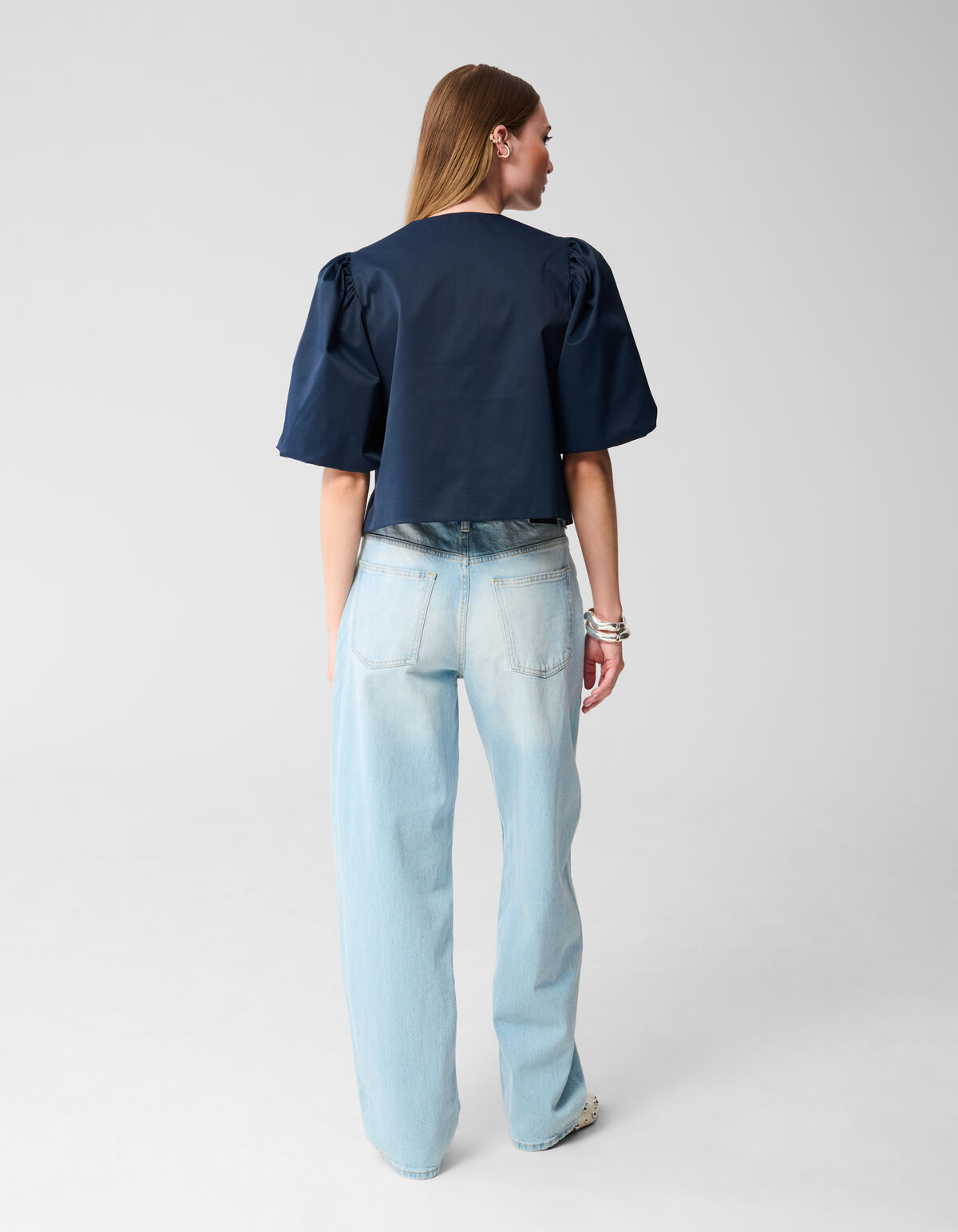 Puff Blouse Donkerblauw SHOEBY WOMEN