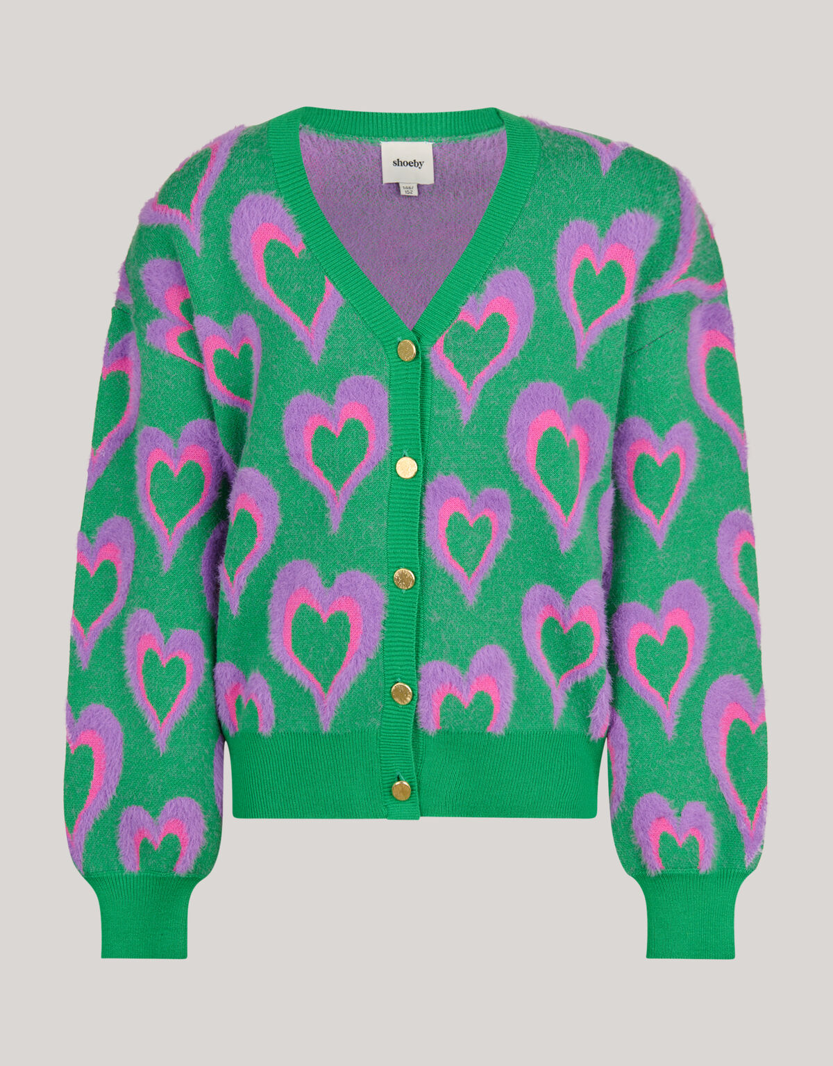 Printed Cardigan Groen SHOEBY GIRLS