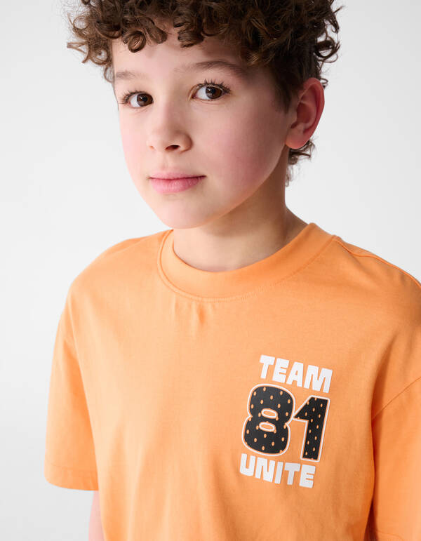 Team Unite Artwork T-shirt Oranje SHOEBY BOYS