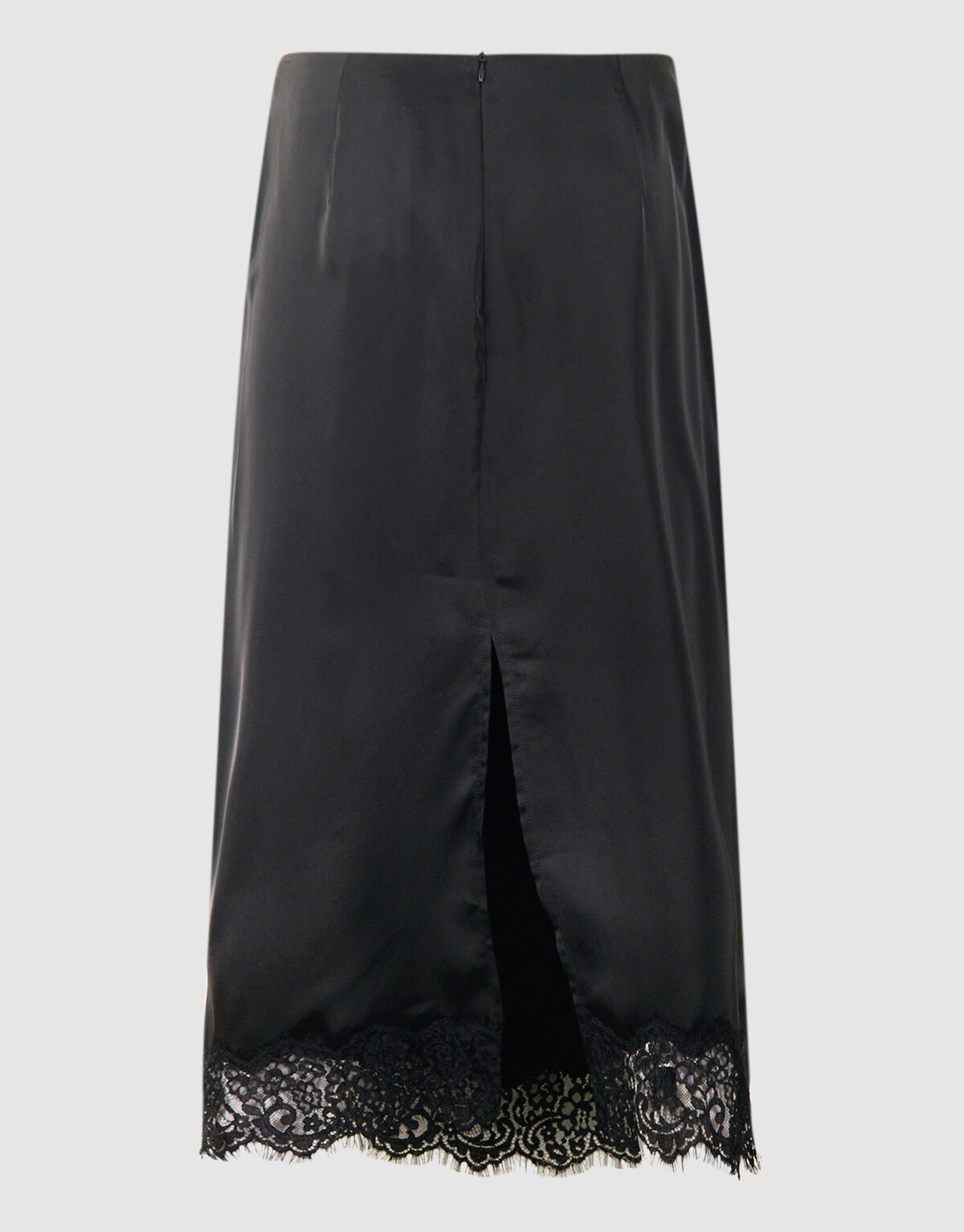 Kanten Satijnen Maxi Rok Zwart SHOEBY WOMEN