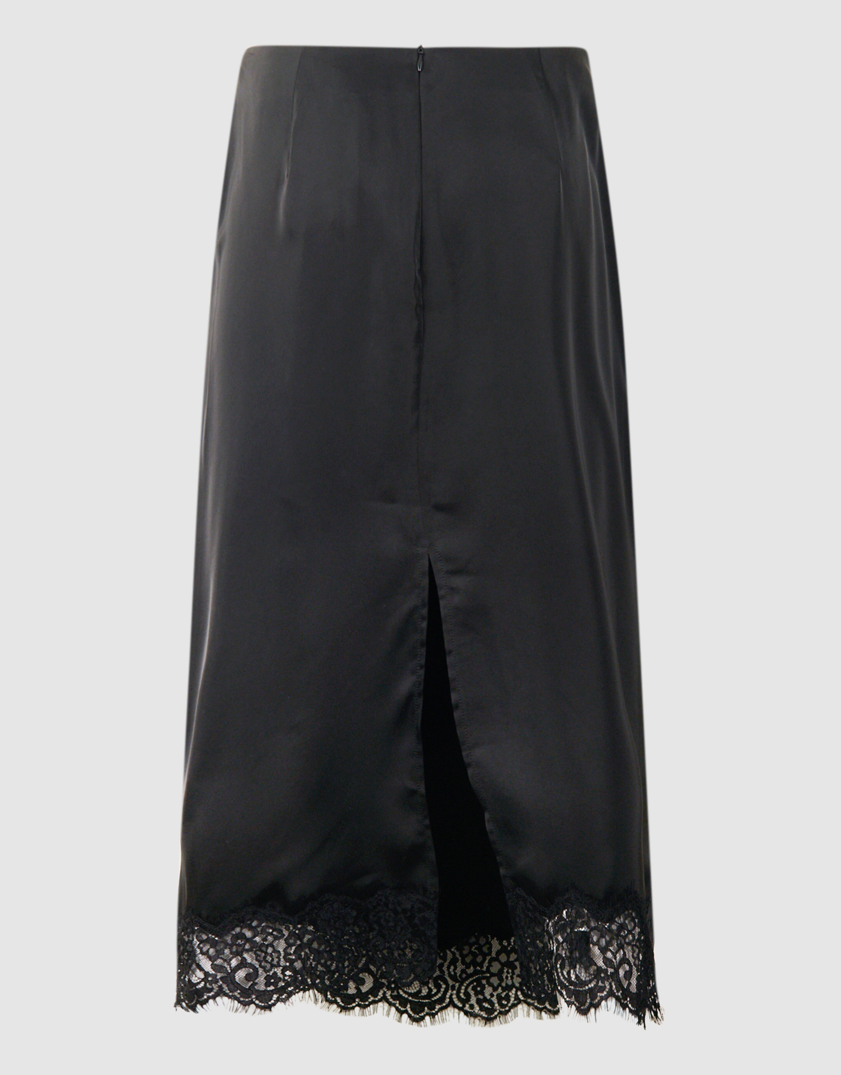 Kanten Satijnen Maxi Rok Zwart SHOEBY WOMEN