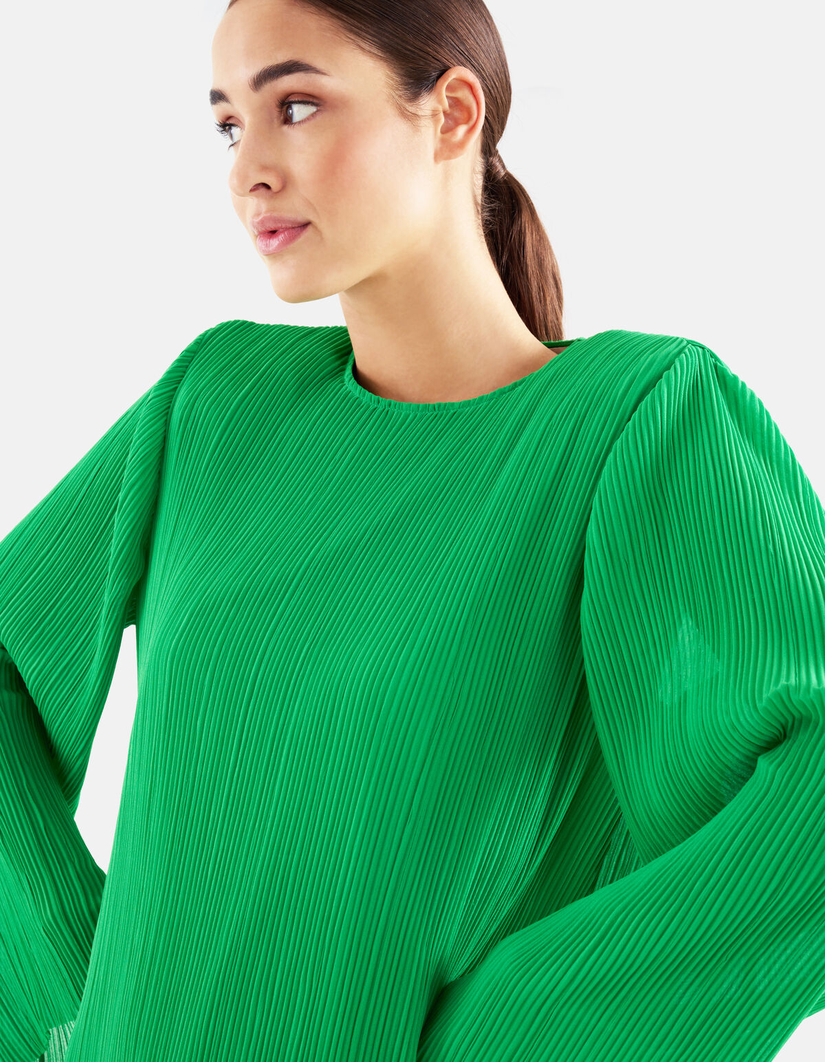 Plisse Jurk Groen SHOEBY WOMEN