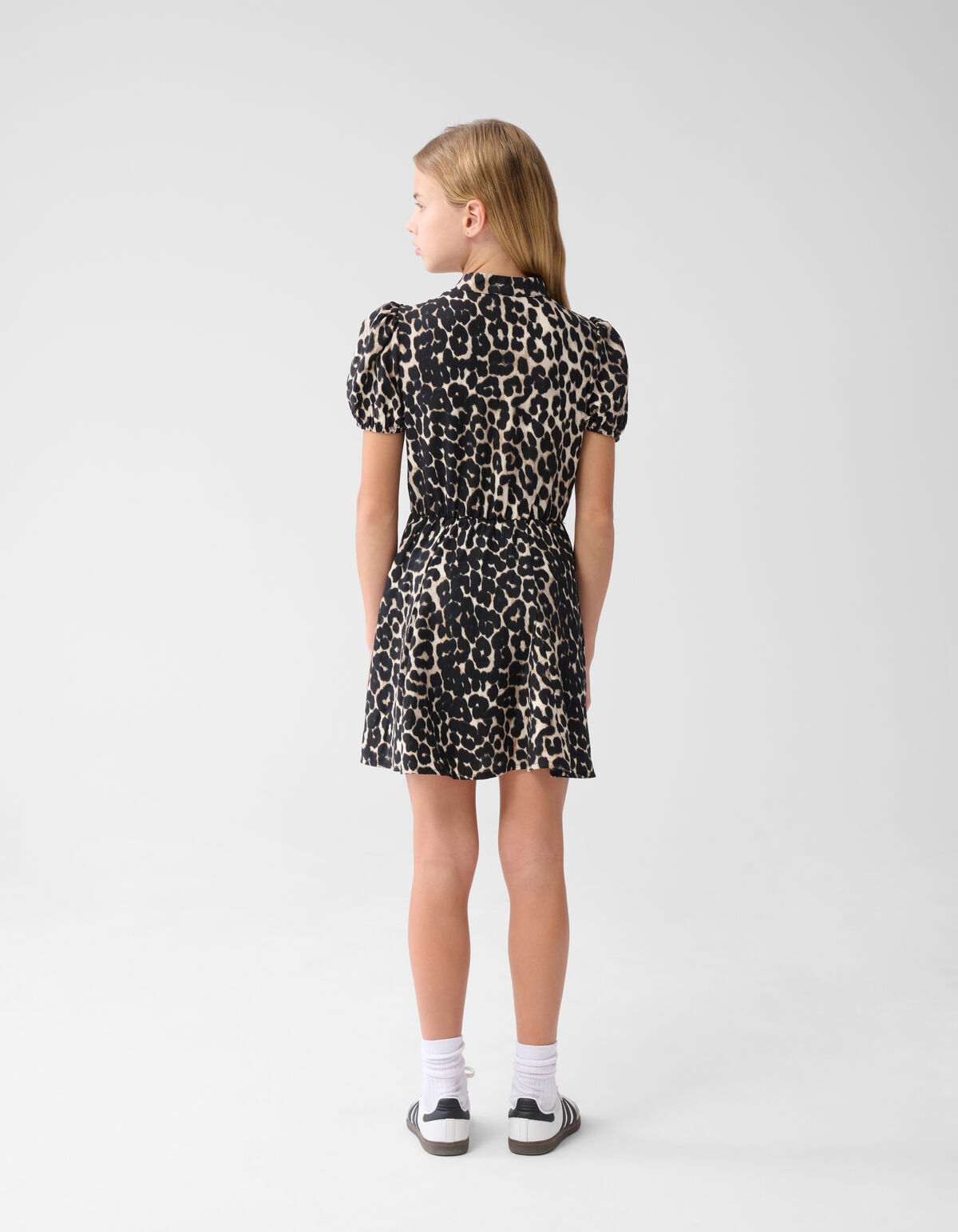 Printed Leopard Jurk Lichtbruin SHOEBY GIRLS