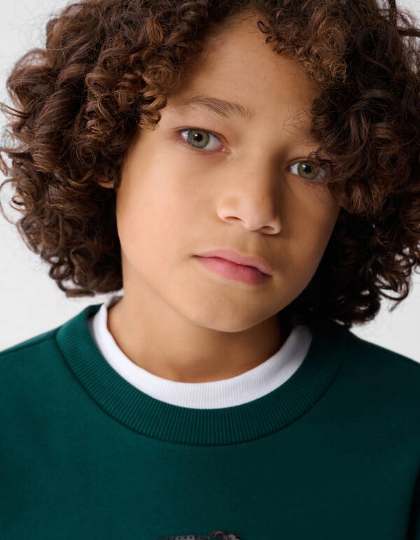 Two Way Sequin Sweater Donkergroen SHOEBY BOYS