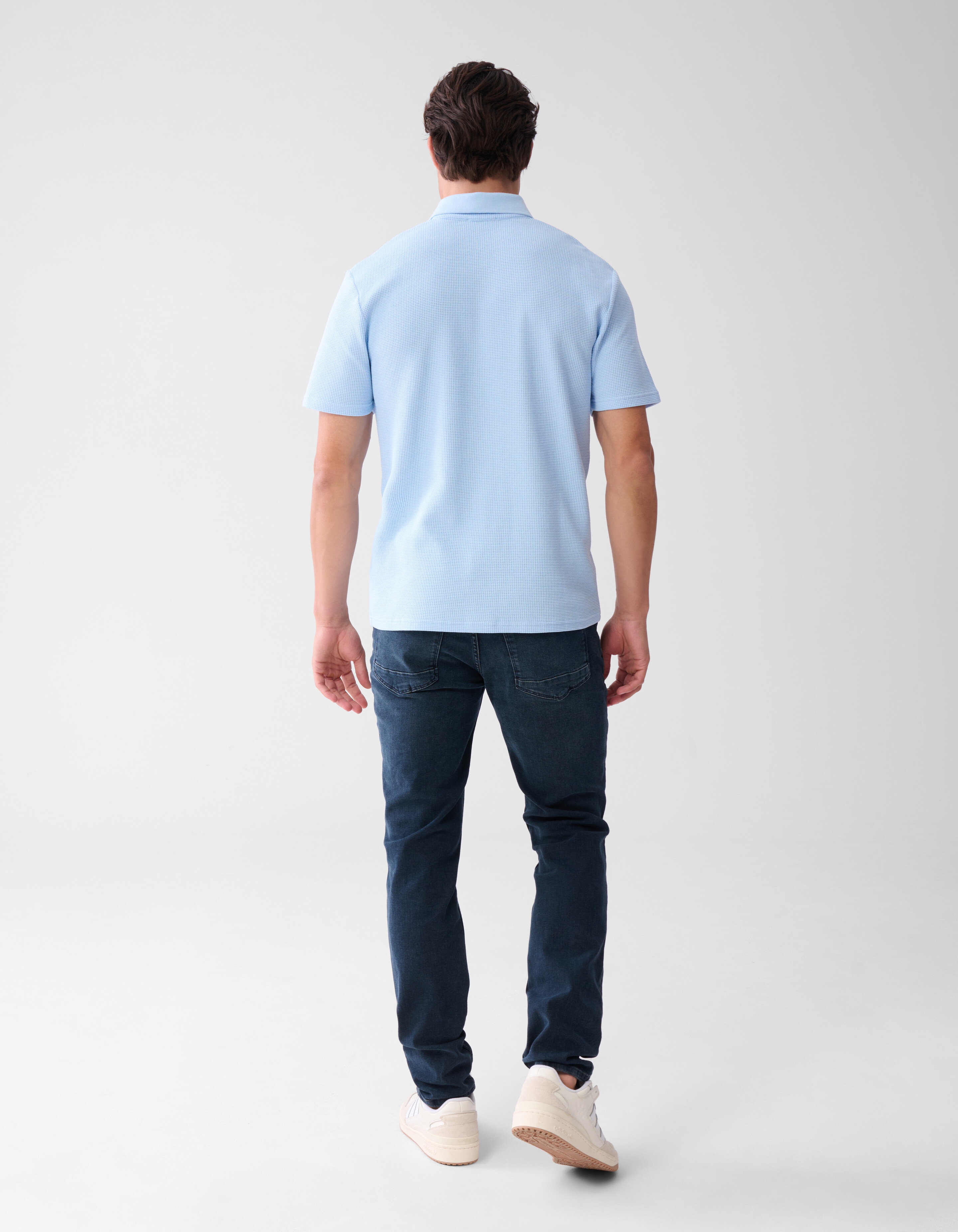 Structuur Polo Lichtblauw SHOEBY MEN