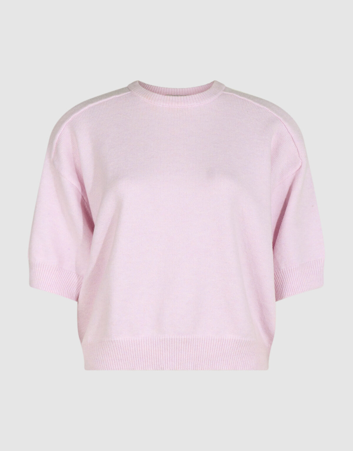 Shortsleeve Gebreide Trui Lichtroze By Mieke SHOEBY WOMEN