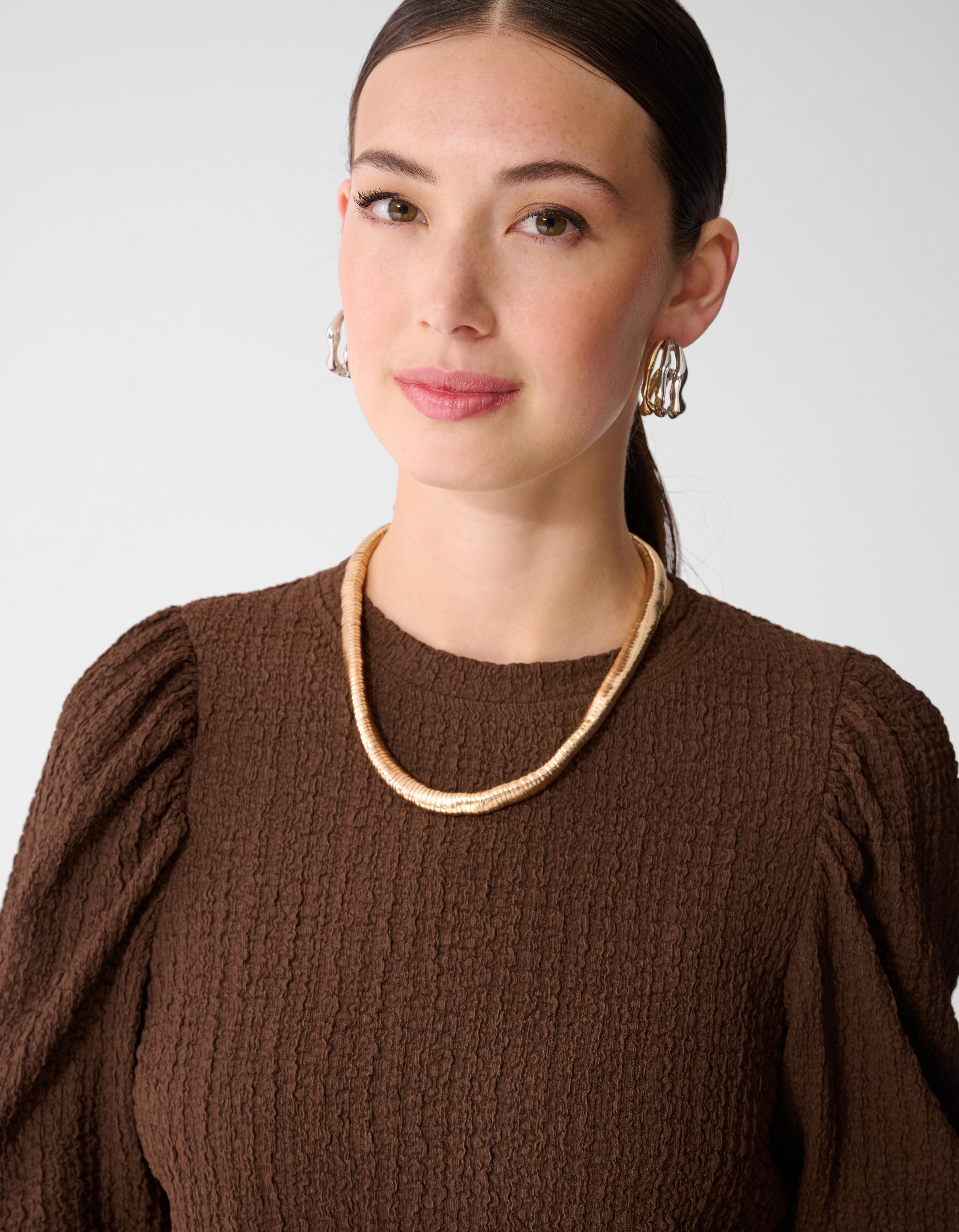 Crinkle Balloon Top Bruin SHOEBY WOMEN